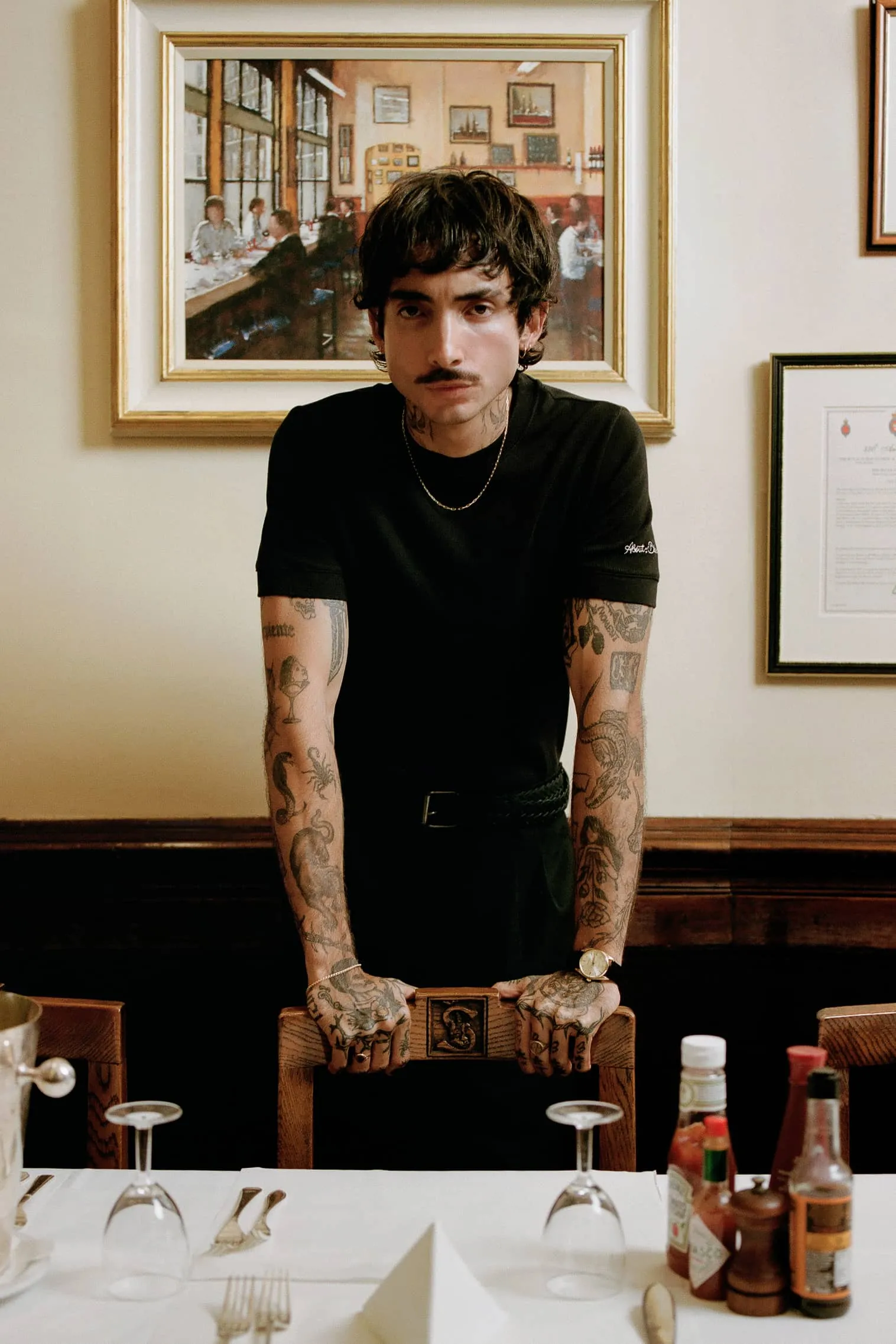 fitted t-shirt black sold by about:blank product image thumbnail 2