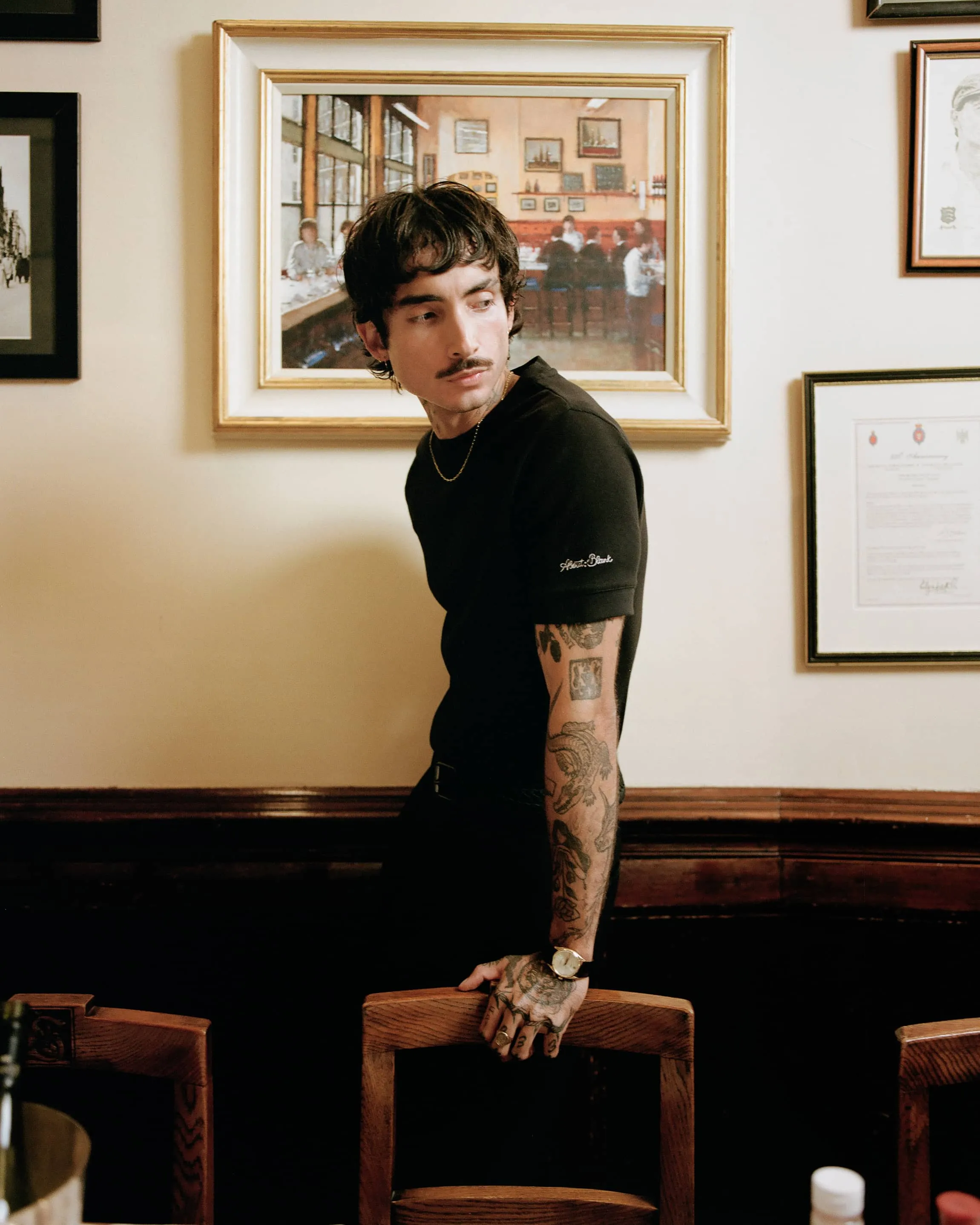 fitted t-shirt black sold by about:blank product image thumbnail 4