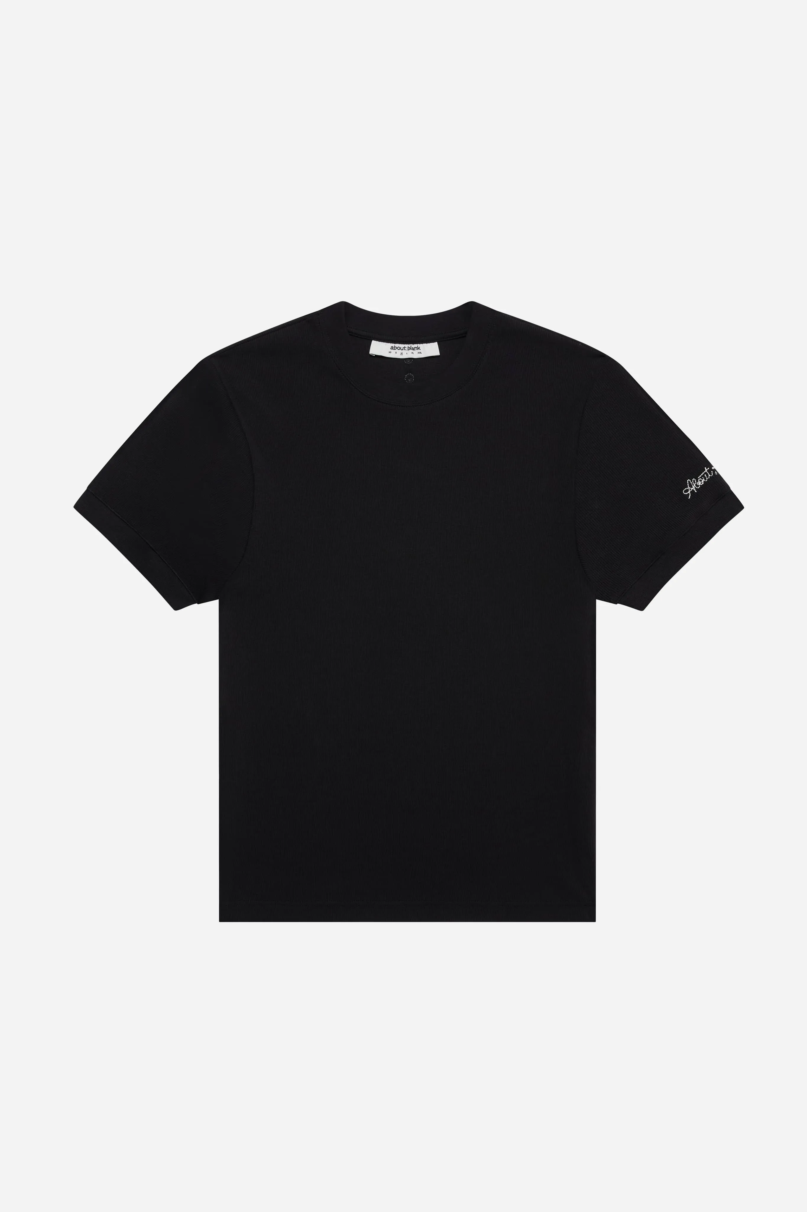 fitted t-shirt black sold by about:blank