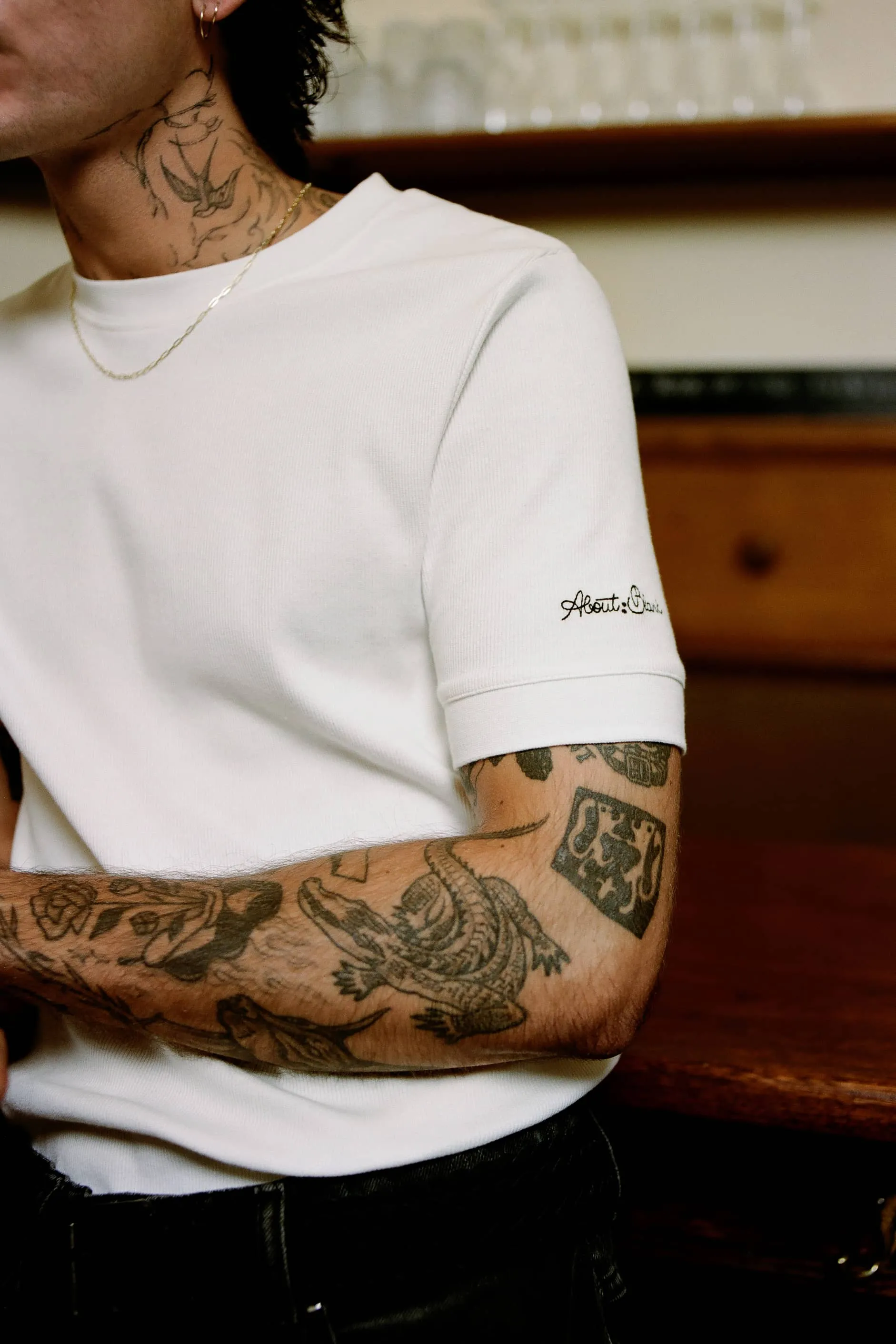 fitted t-shirt oat sold by about:blank product image thumbnail 4