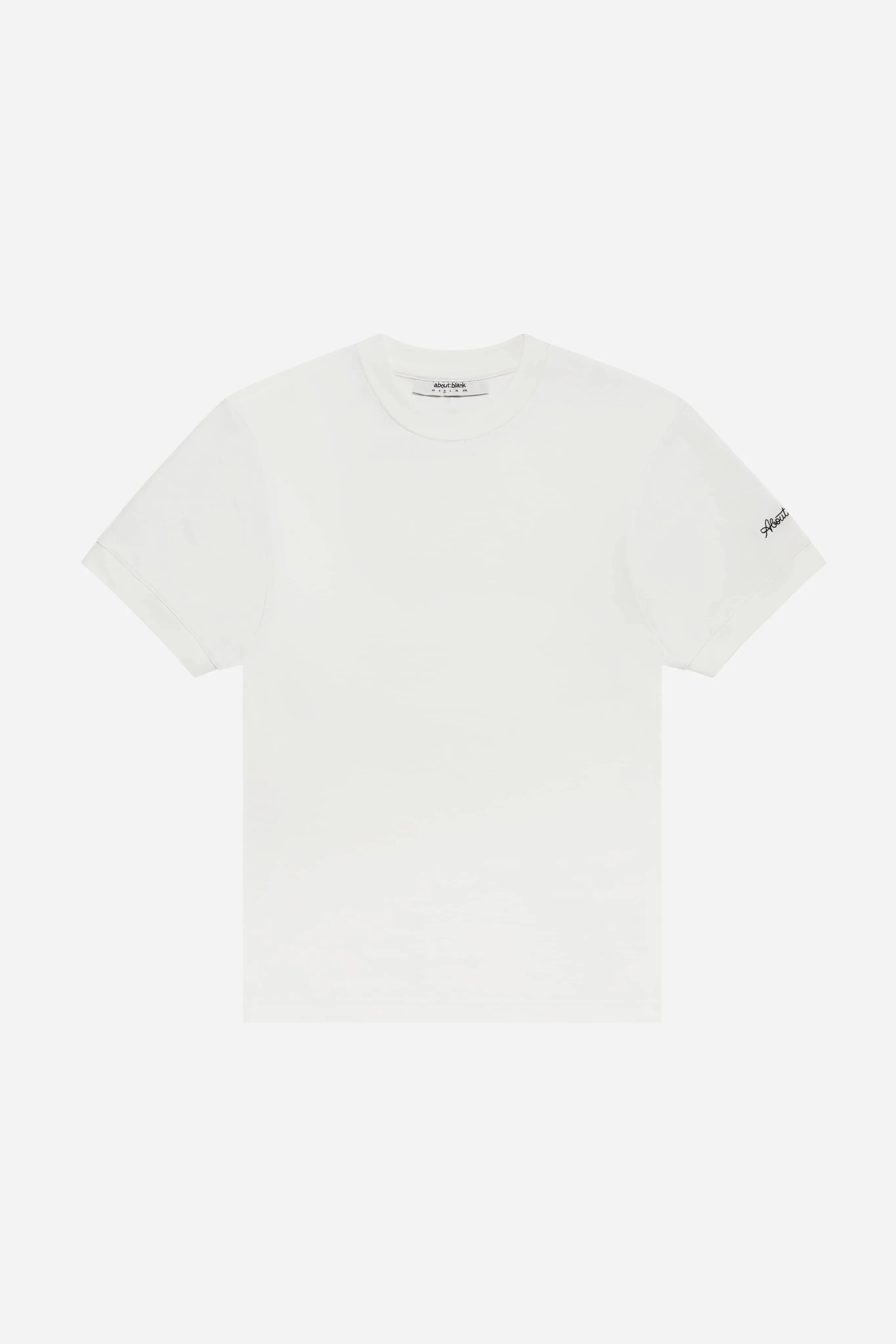 fitted t-shirt oat sold by about:blank