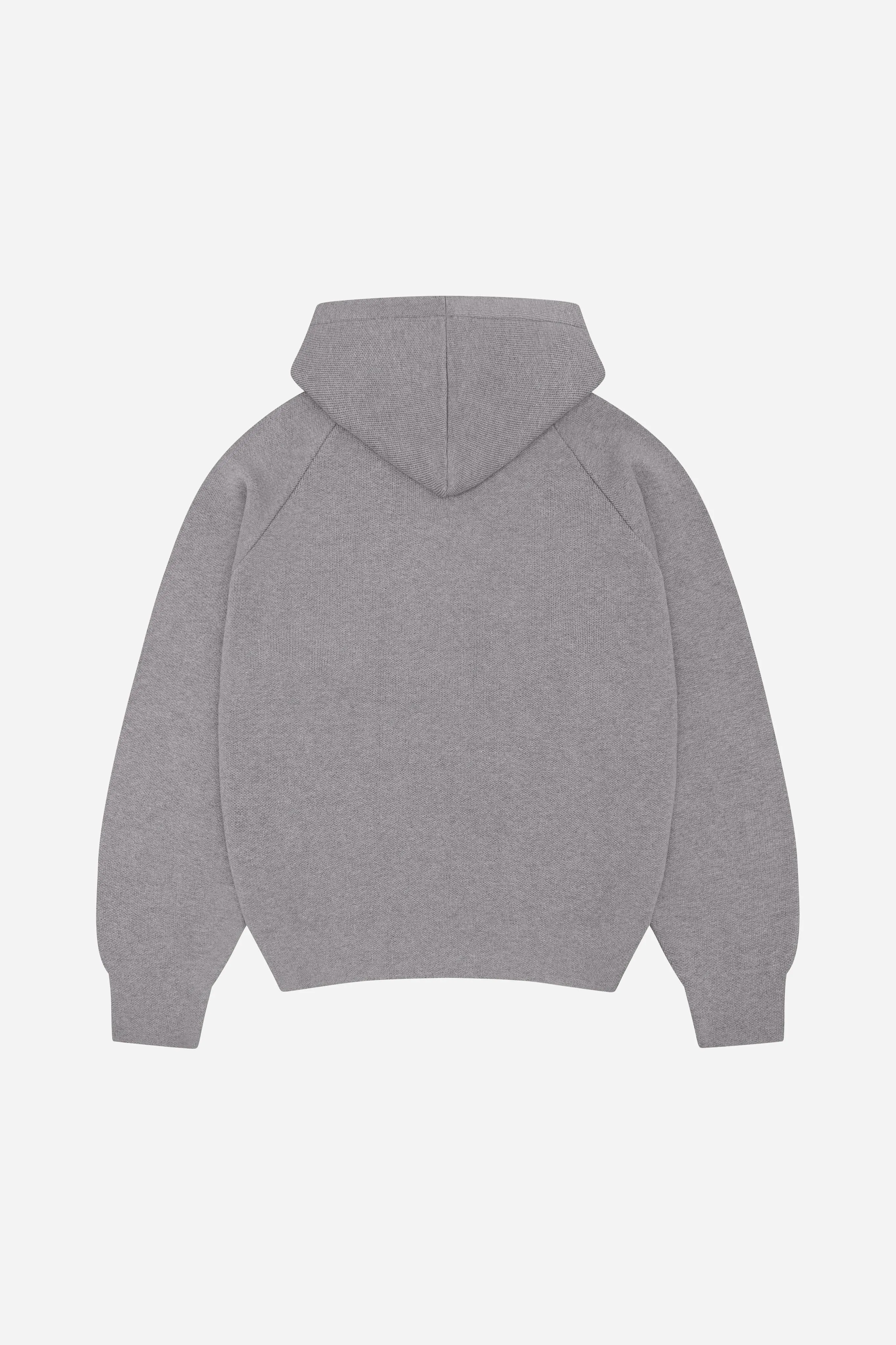 heavyweight knitted hoodie grey sold by about:blank product image thumbnail 5