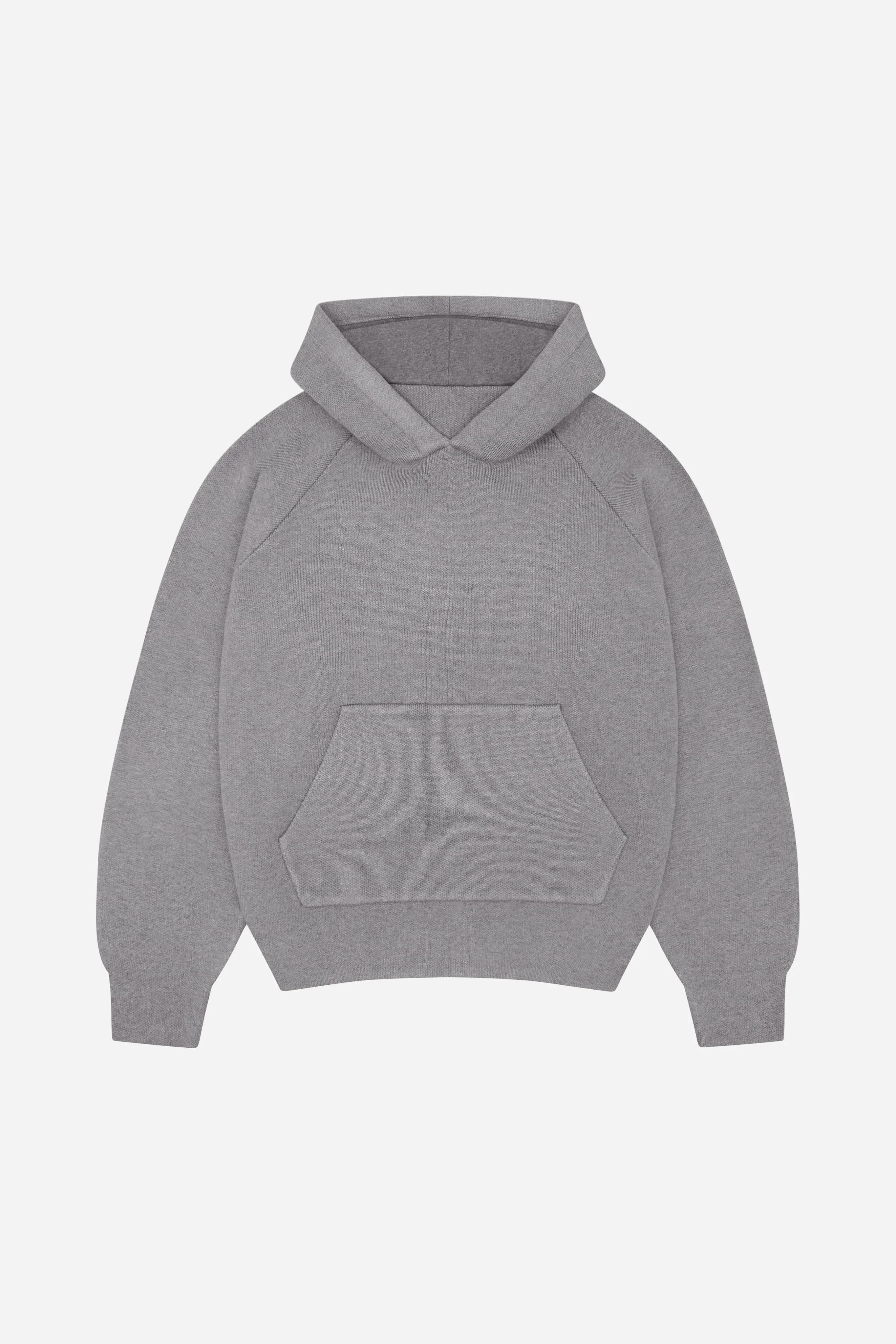heavyweight knitted hoodie grey sold by about:blank