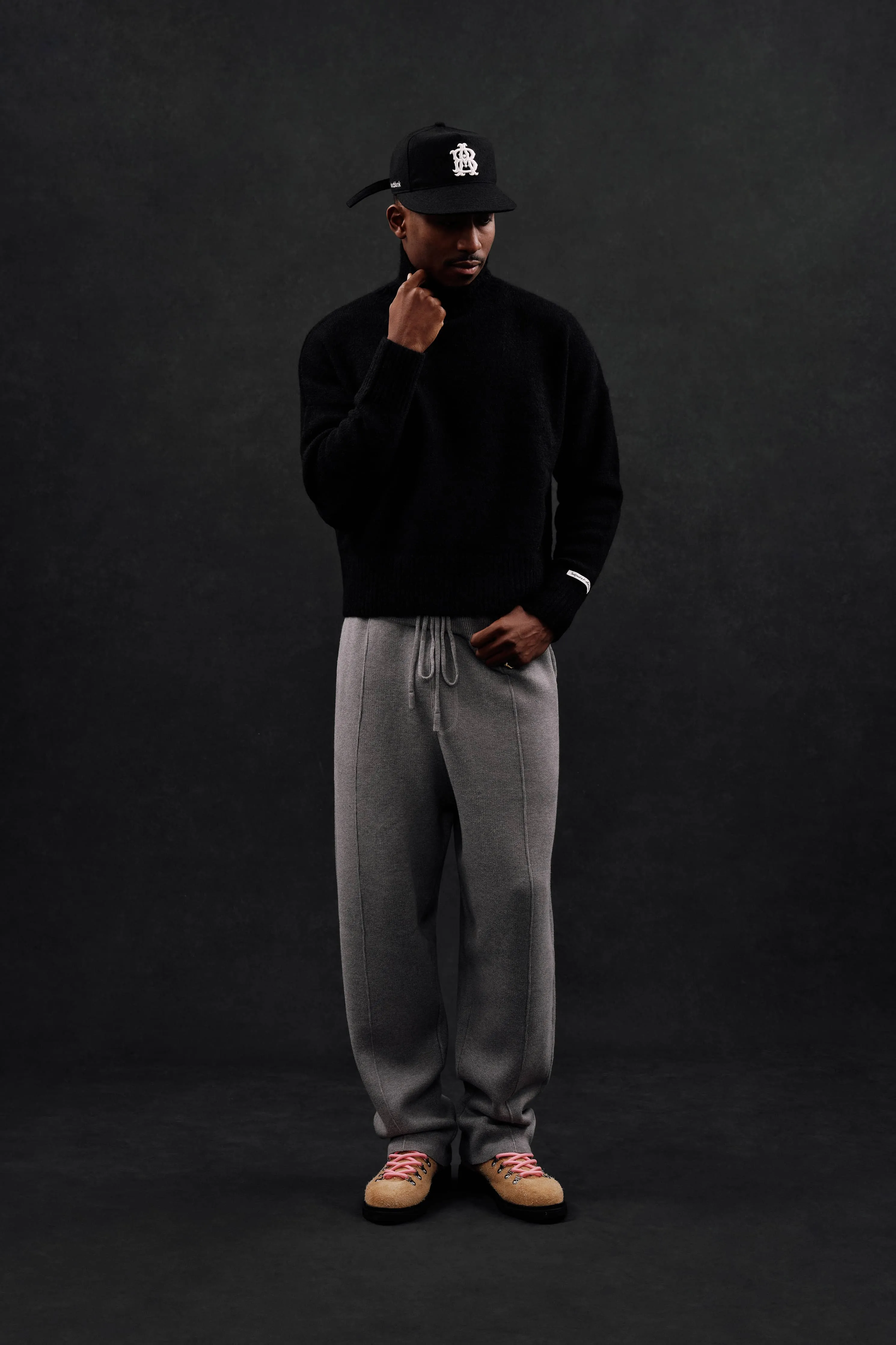 heavyweight knitted sweatpant grey sold by about:blank product image thumbnail 2