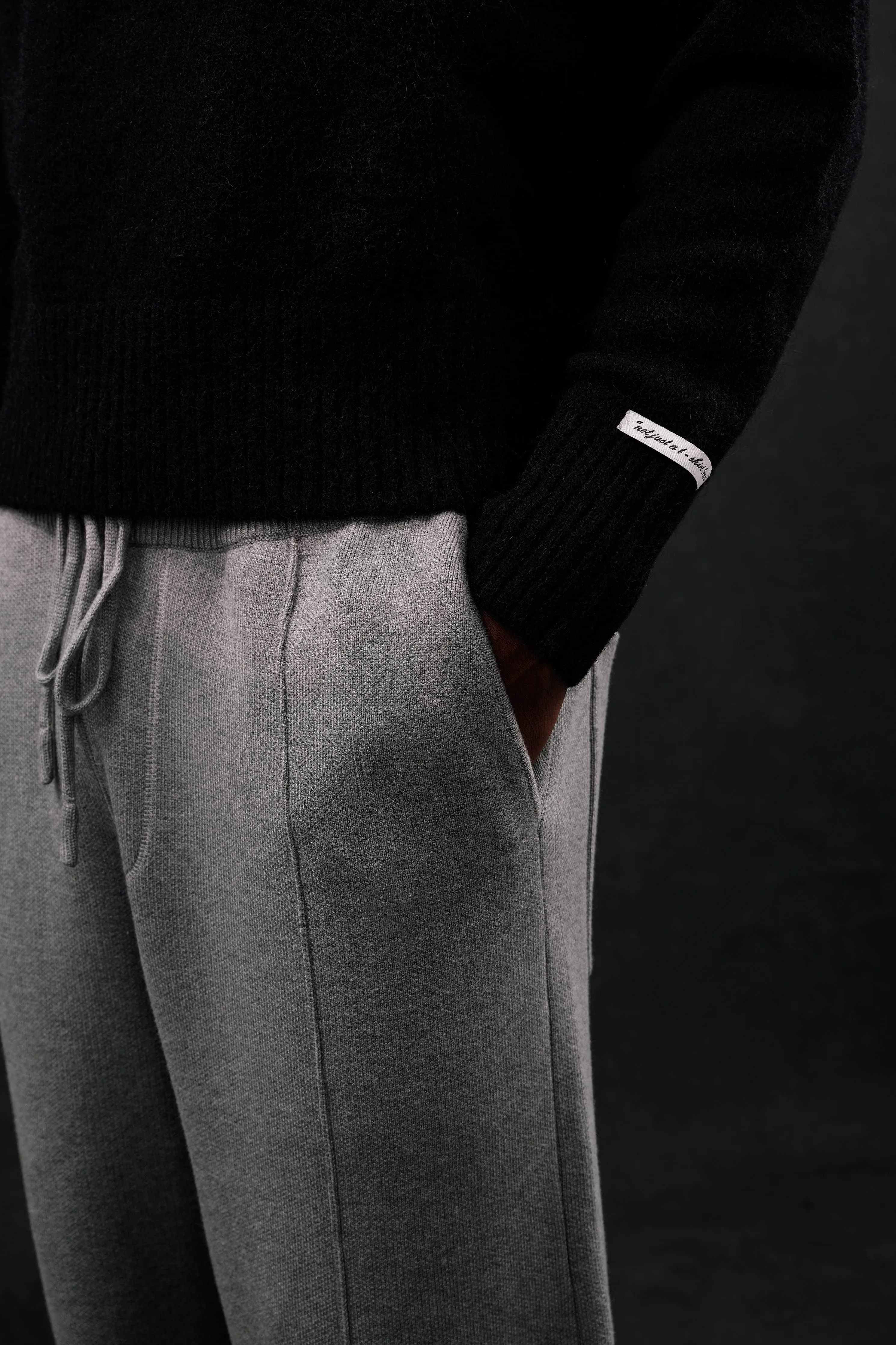 heavyweight knitted sweatpant grey sold by about:blank product image thumbnail 3