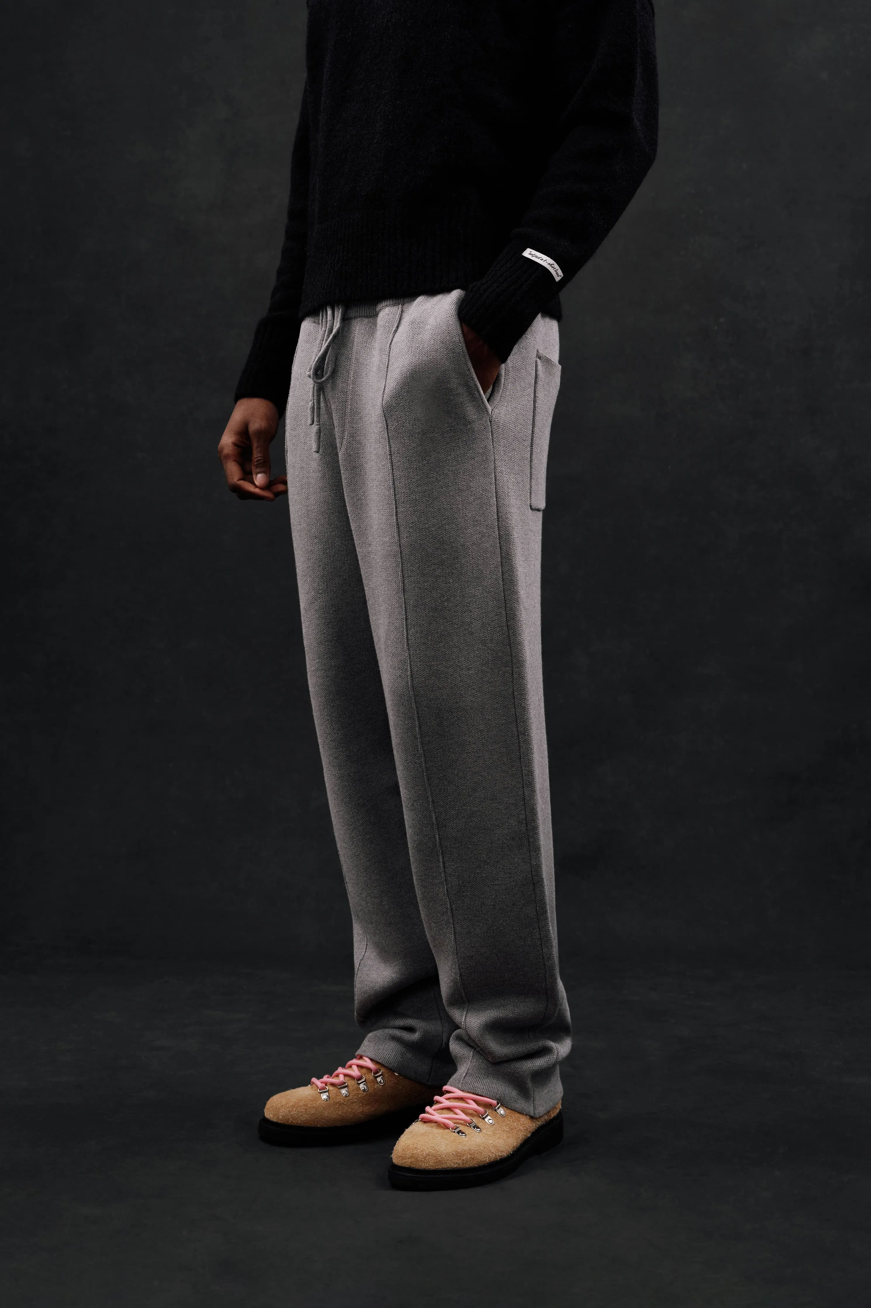 heavyweight knitted sweatpant grey sold by about:blank product image thumbnail 4