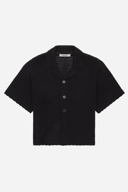 knitted shirt black sold by about:blank