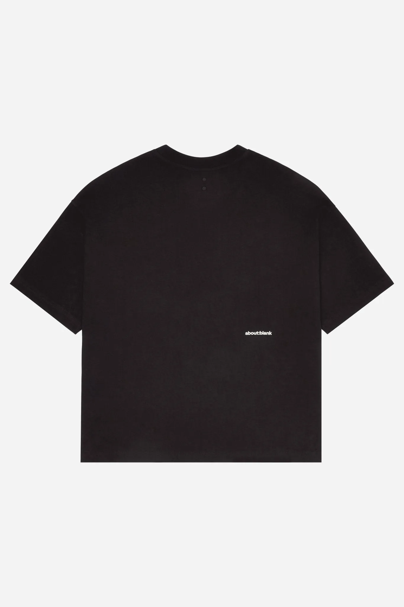 mock neck t-shirt black/ecru sold by about:blank