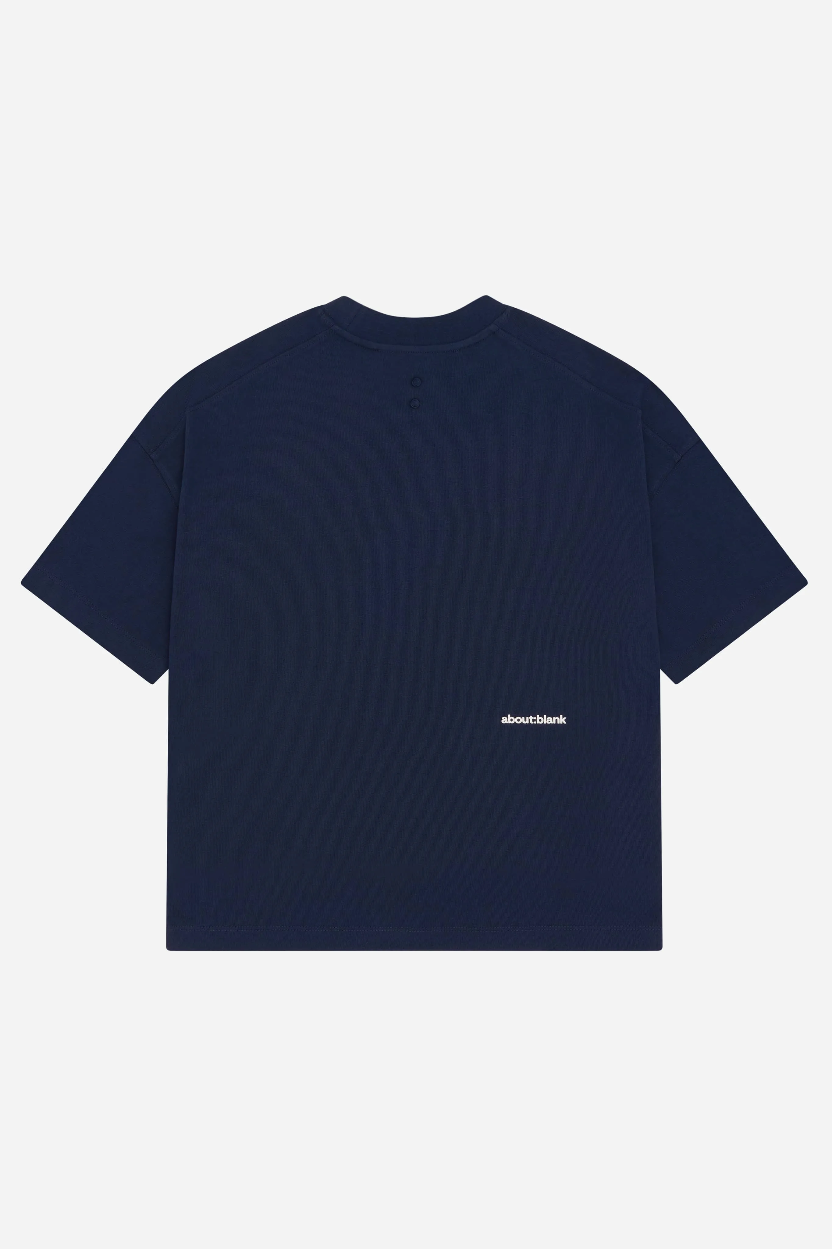 mock neck t-shirt navy sold by about:blank