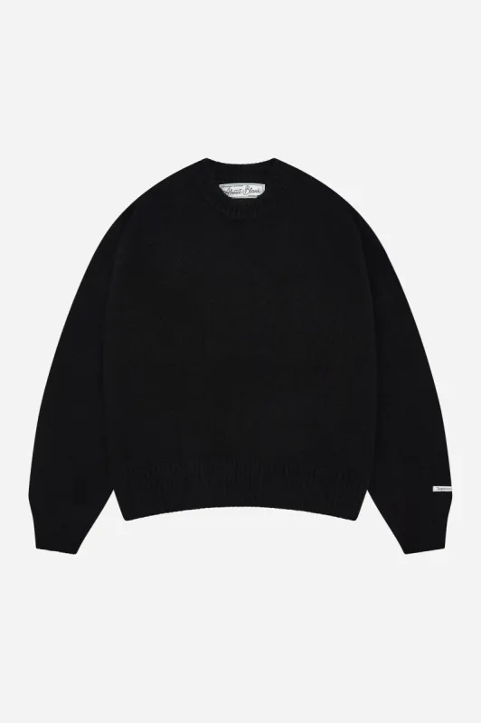 mohair crew neck black sold by about:blank