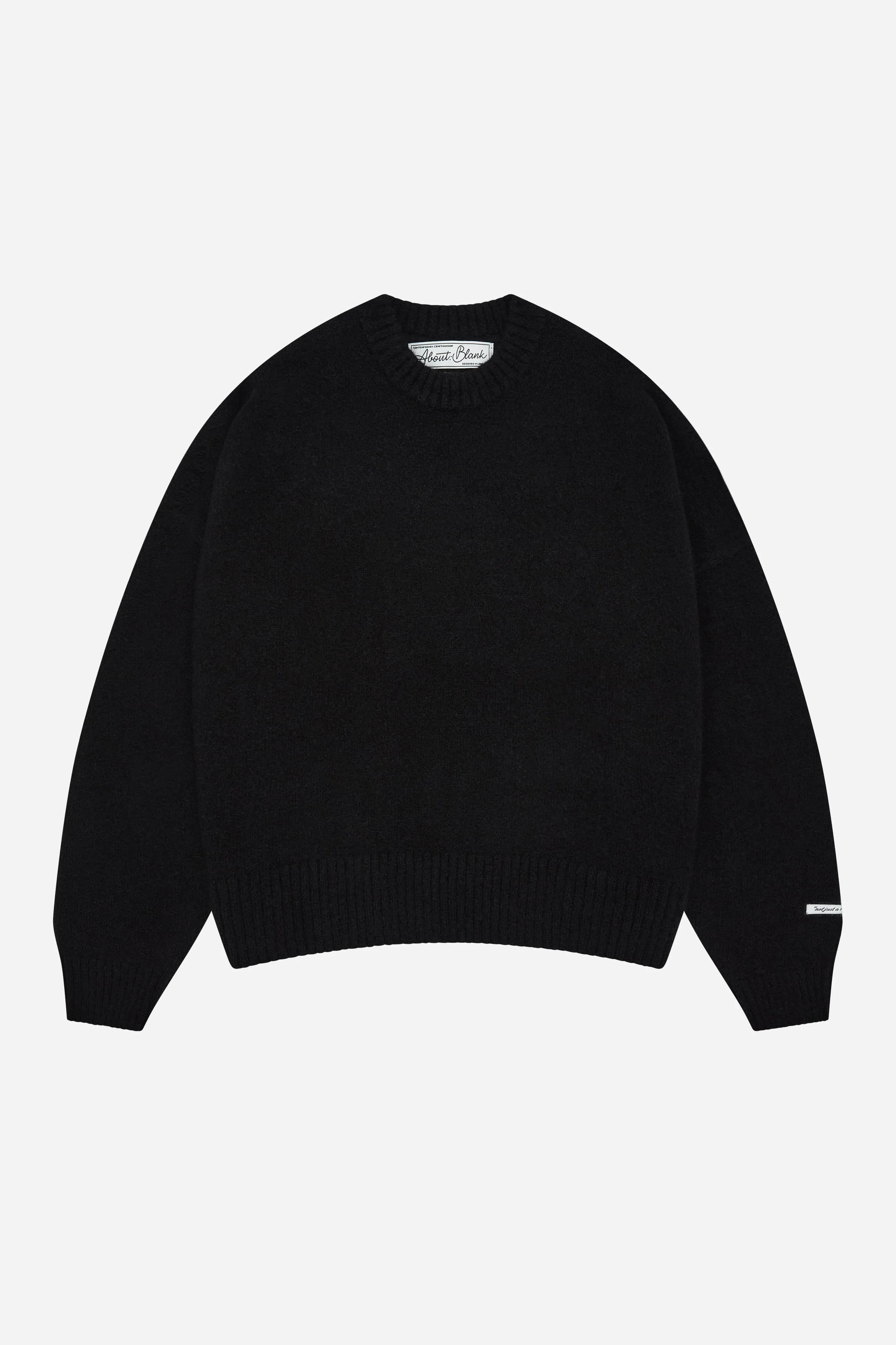 mohair crew neck black sold by about:blank