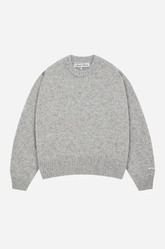 mohair crew neck light grey sold by about:blank