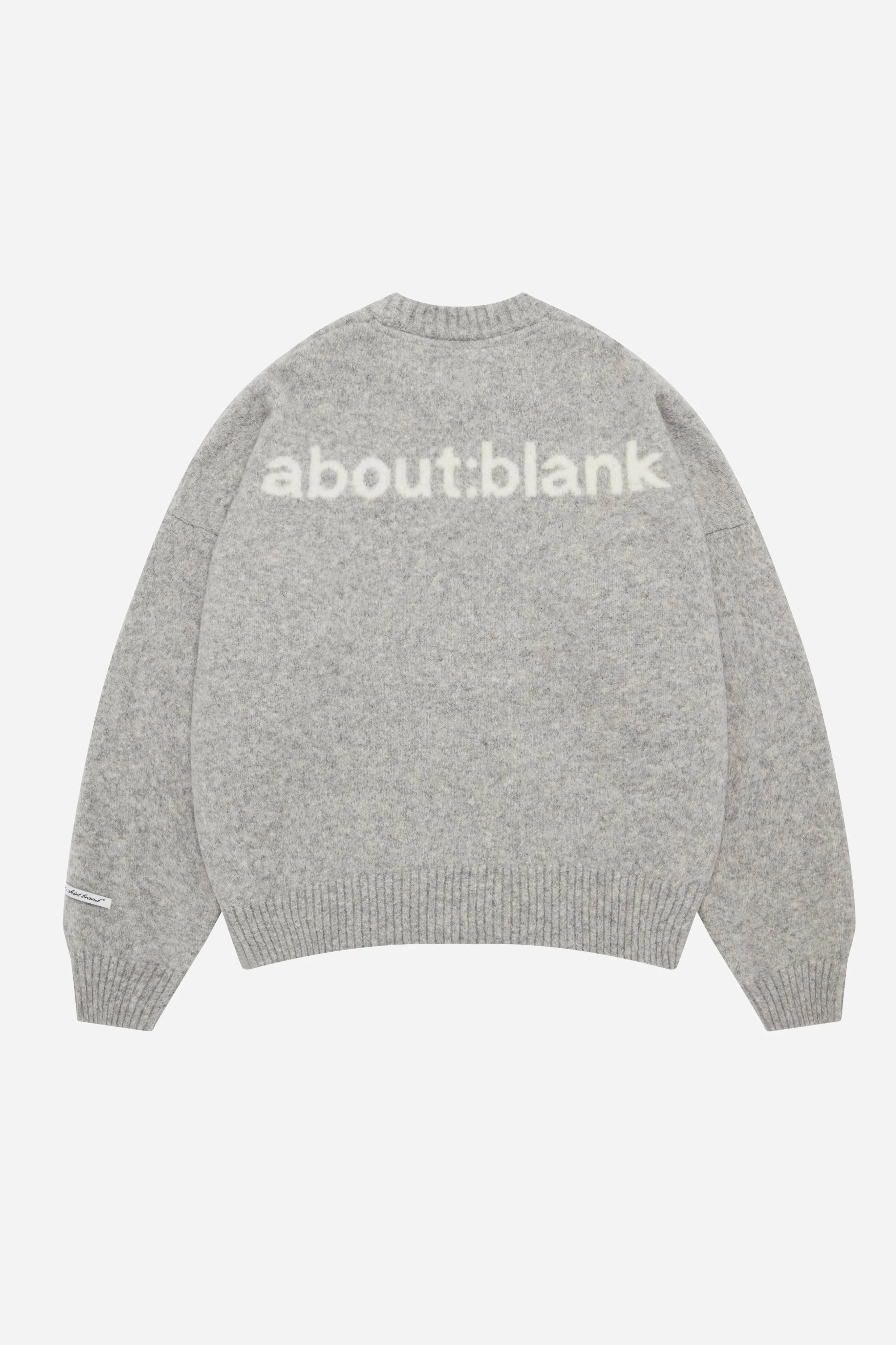 mohair knitted crewneck grey/ecru sold by about:blank