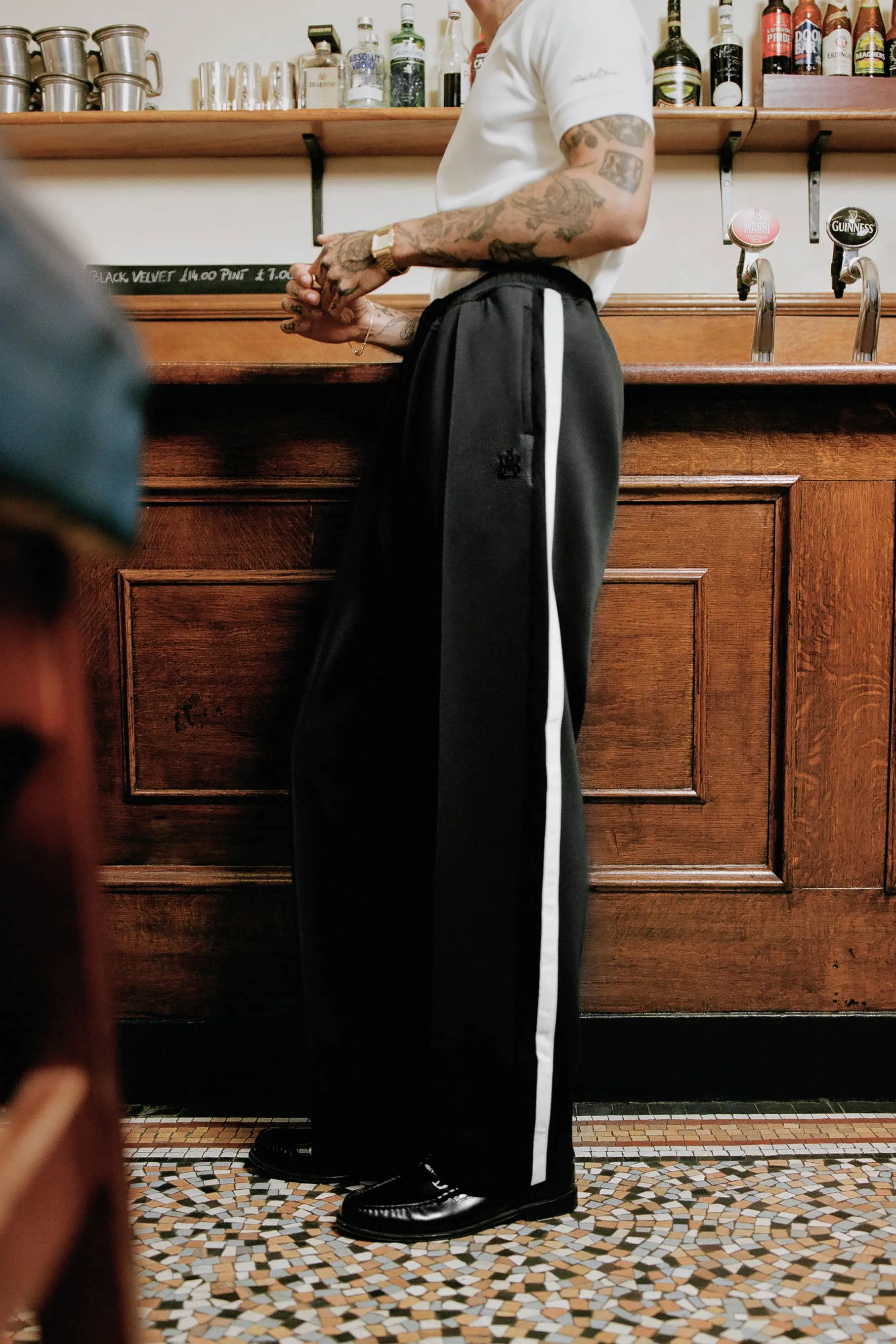 monogram trackpant black/ecru sold by about:blank product image thumbnail 2