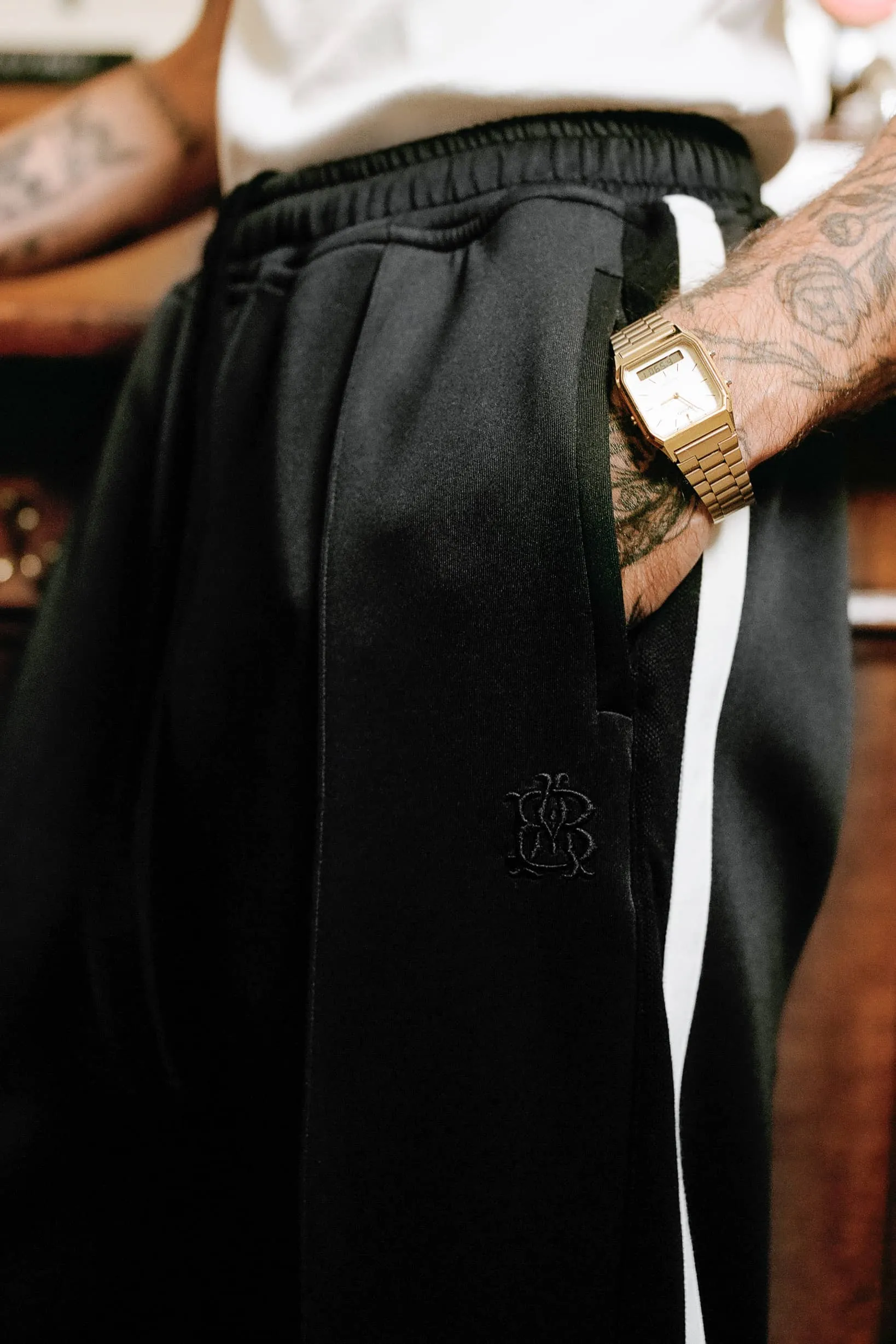 monogram trackpant black/ecru sold by about:blank product image thumbnail 5