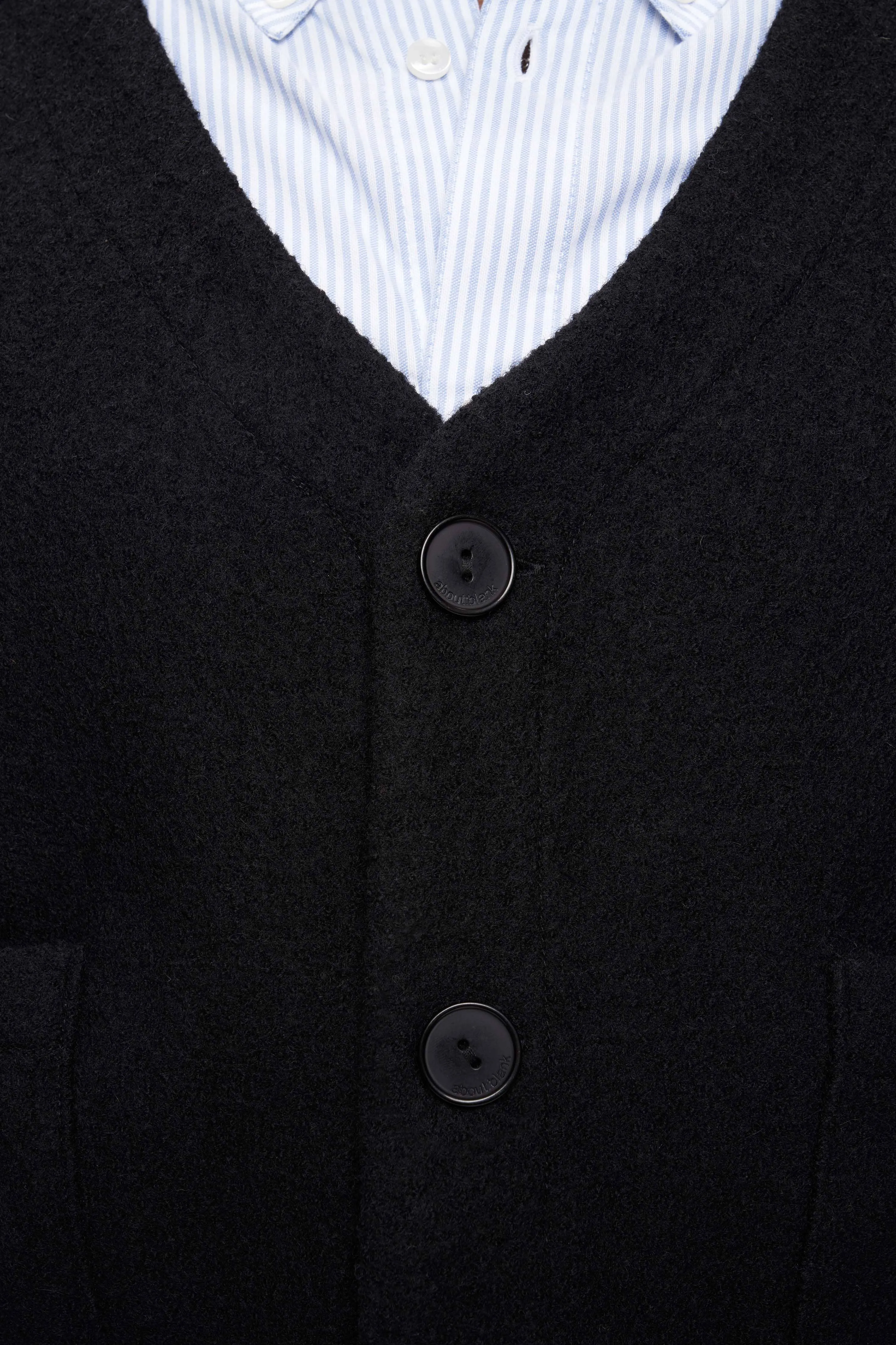 OG cropped wool cardigan black sold by about:blank product image thumbnail 5