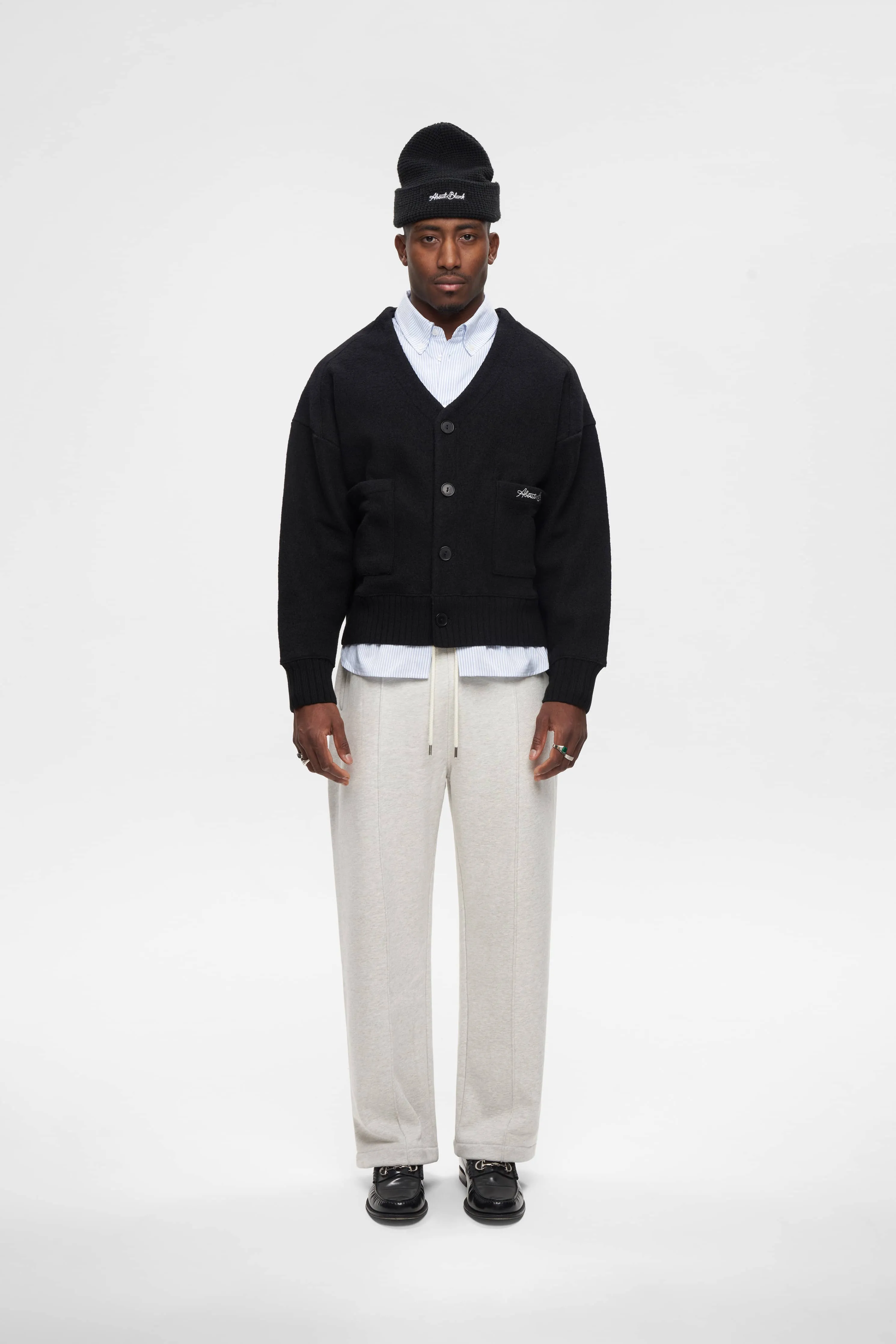 OG cropped wool cardigan black sold by about:blank product image thumbnail 2