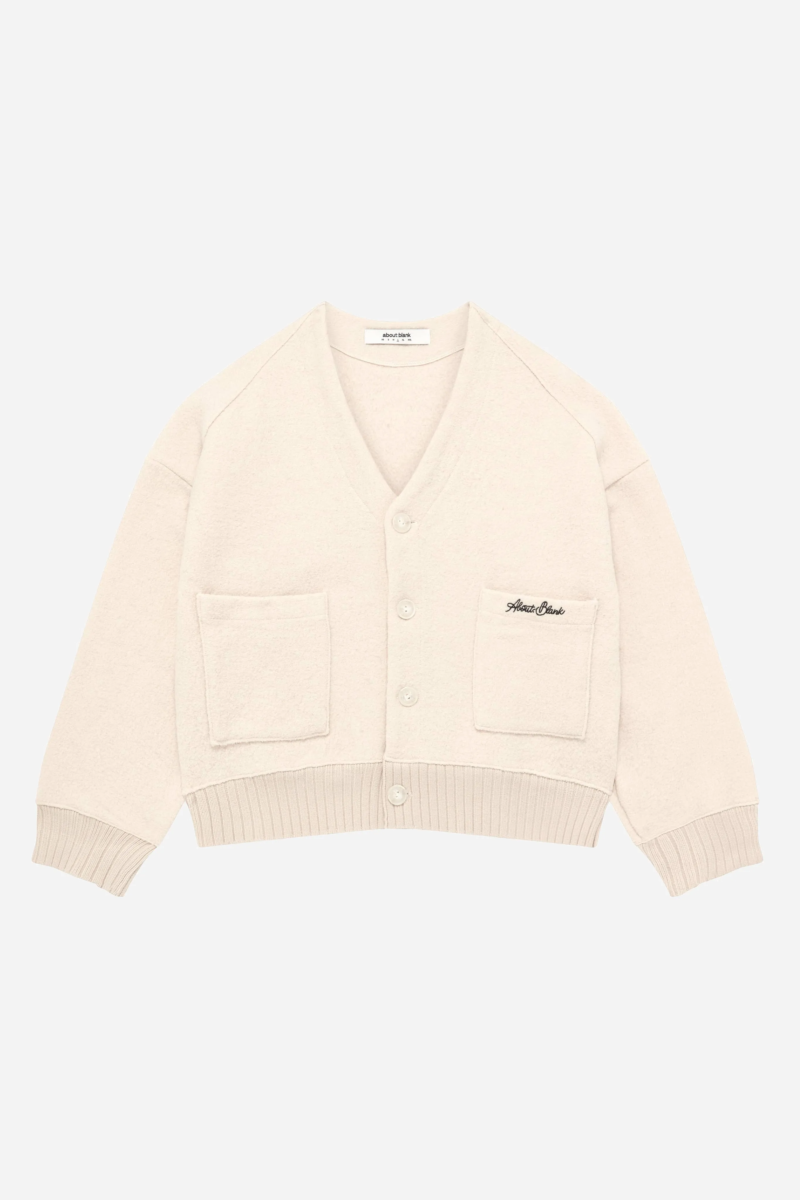 OG cropped wool cardigan cream sold by about:blank