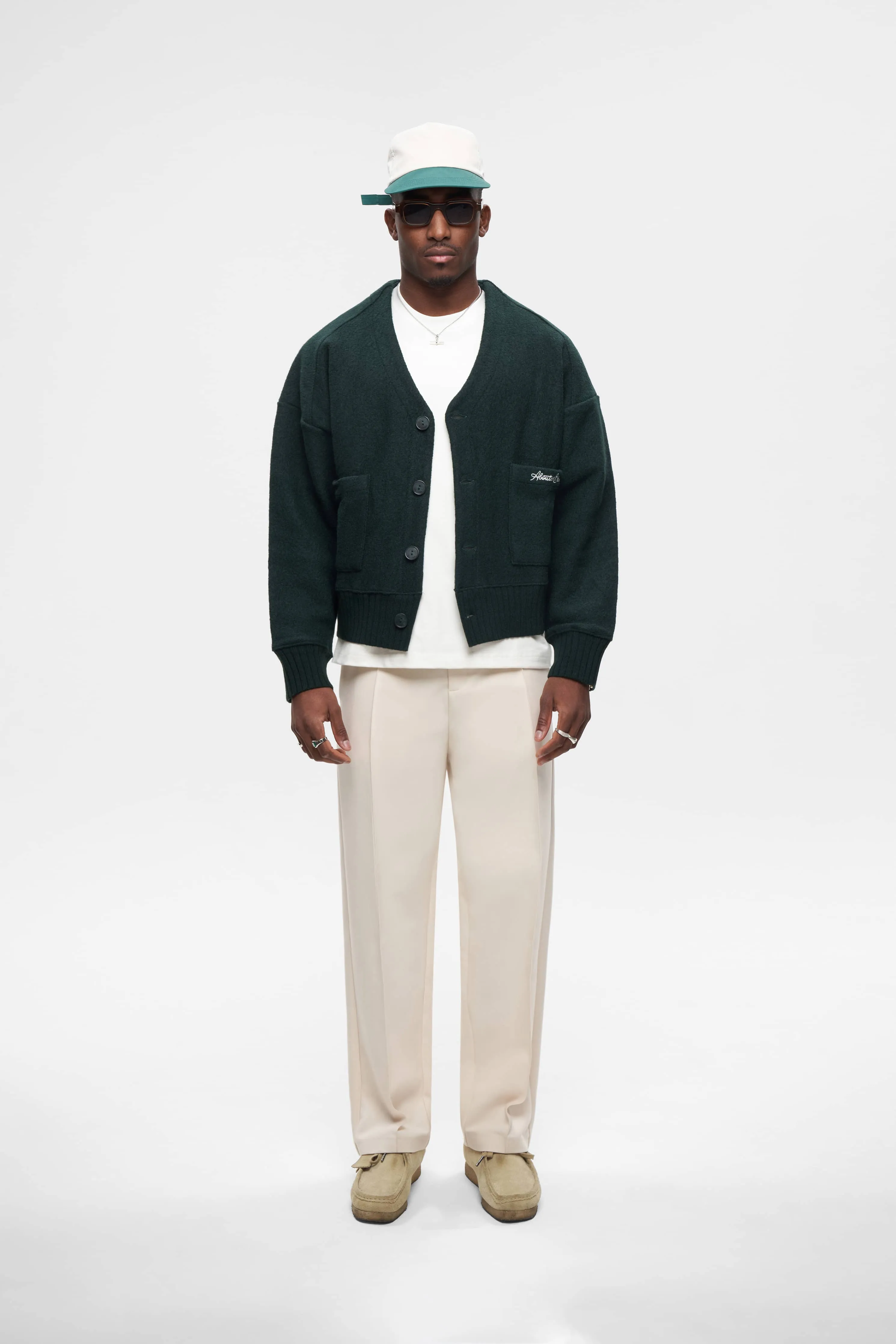 OG cropped wool cardigan epsom green sold by about:blank product image thumbnail 2