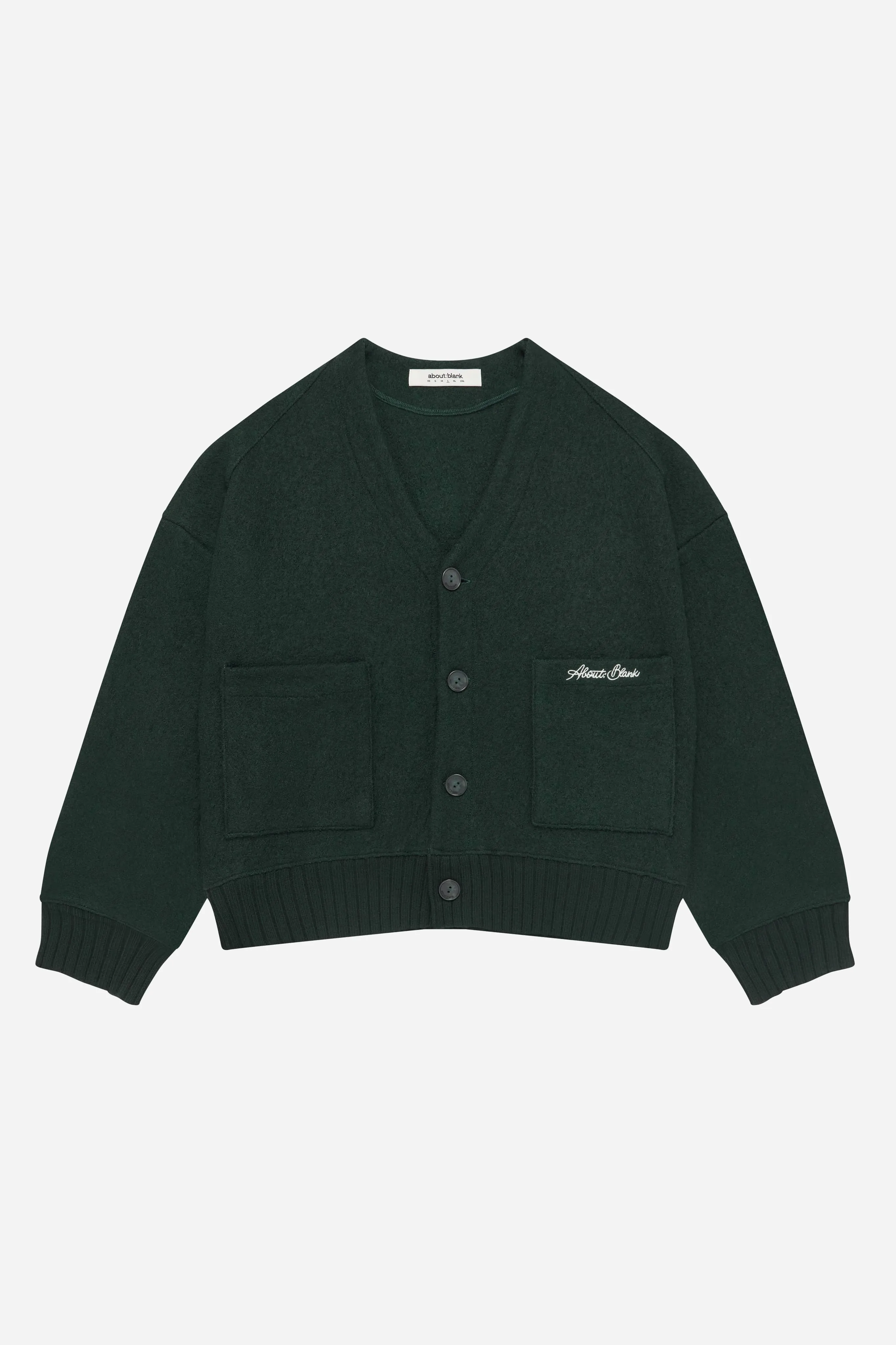 OG cropped wool cardigan epsom green sold by about:blank