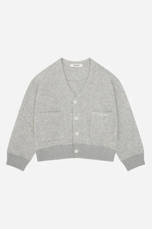 OG cropped wool cardigan heather grey sold by about:blank