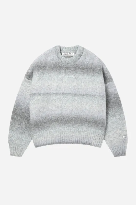 ombré brushed crewneck blue/grey sold by about:blank