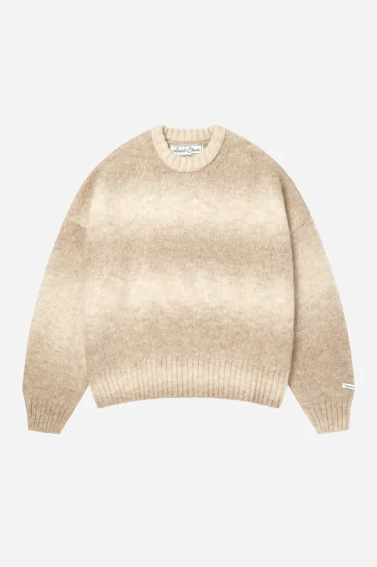 ombré brushed crewneck sand/ecru sold by about:blank