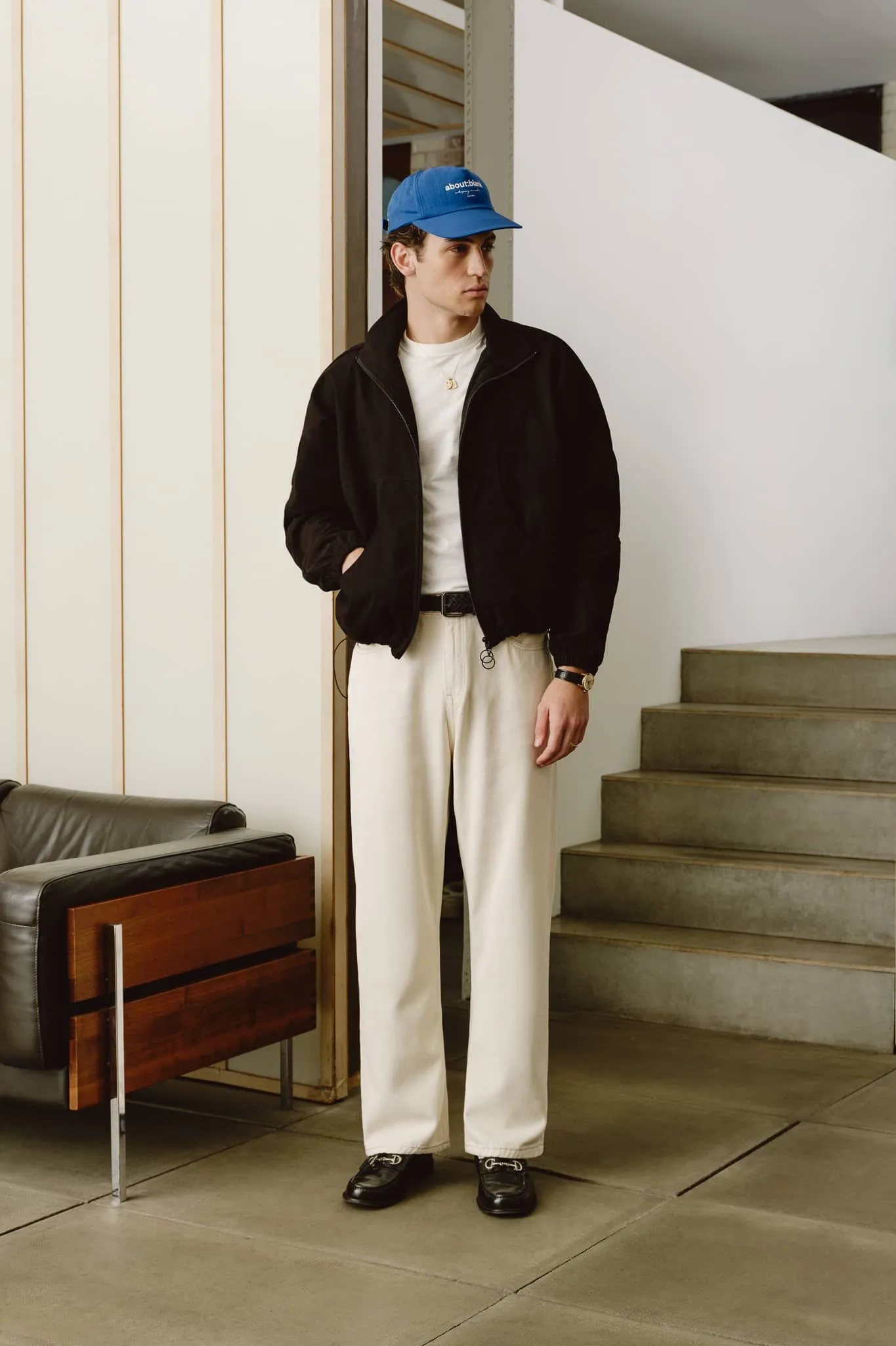 panelled track jacket black sold by about:blank product image thumbnail 5