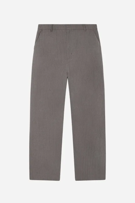 pinstripe everyday trouser grey/white sold by about:blank