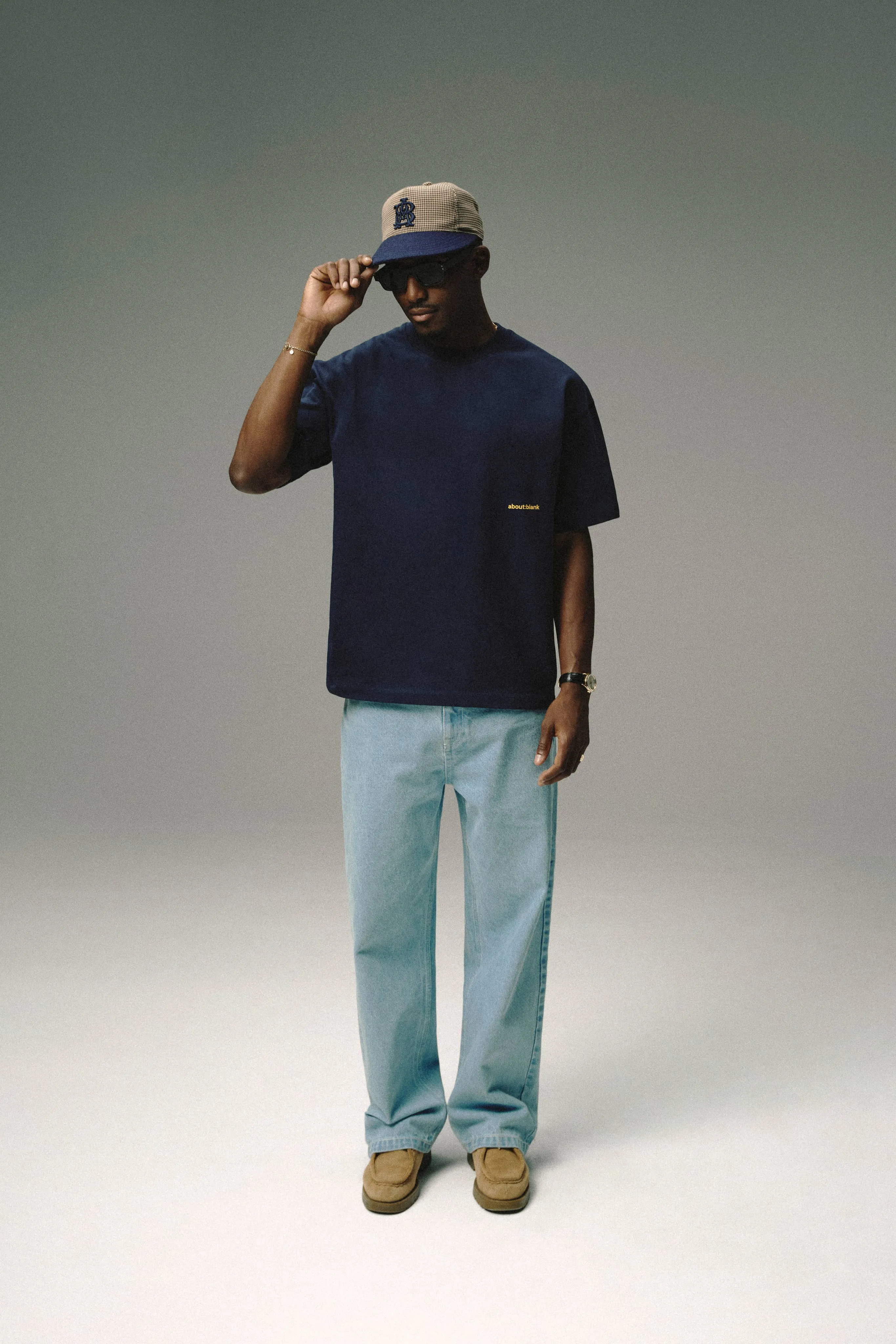 registered t-shirt navy/yellow sold by about:blank product image thumbnail 5