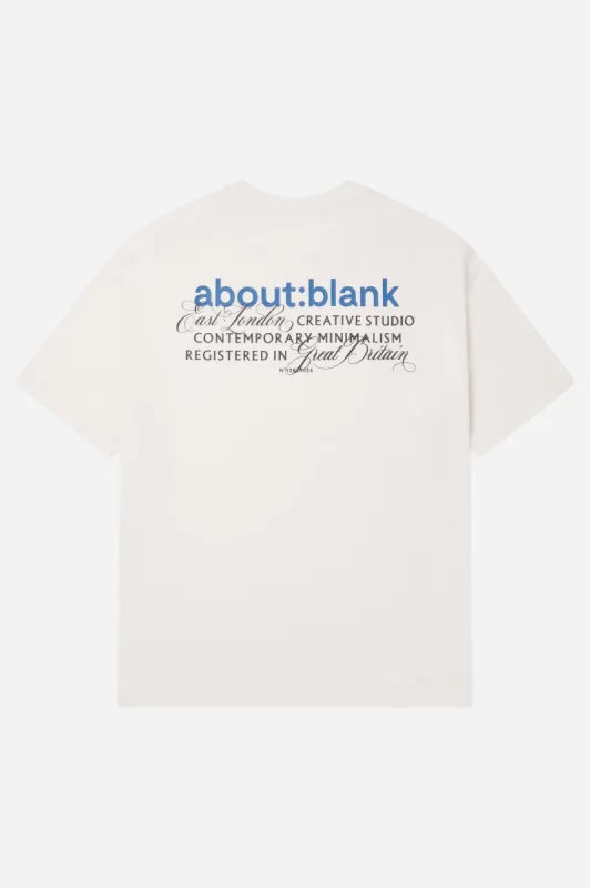 registered t-shirt oat/estate blue sold by about:blank