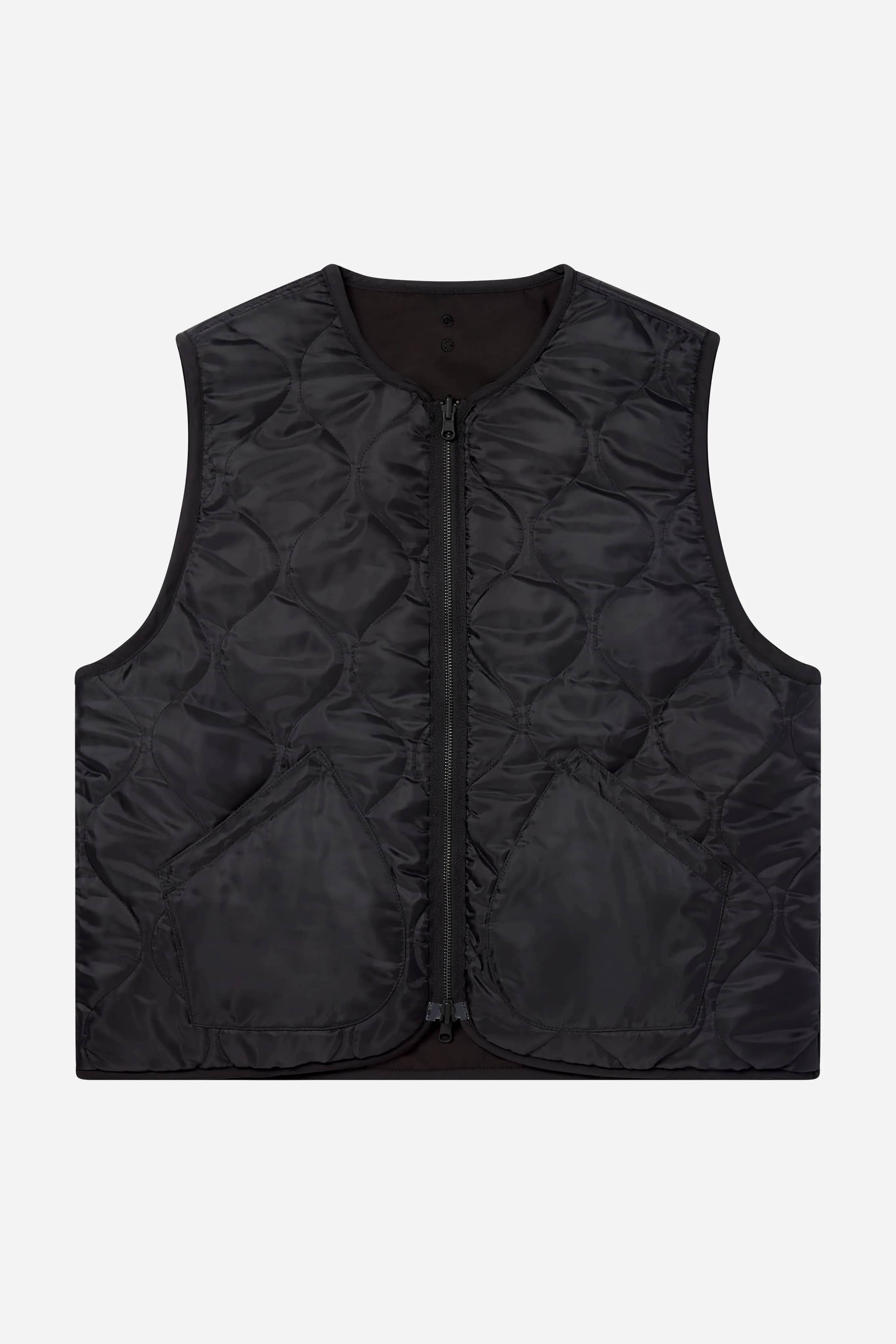 reversible gilet black sold by about:blank