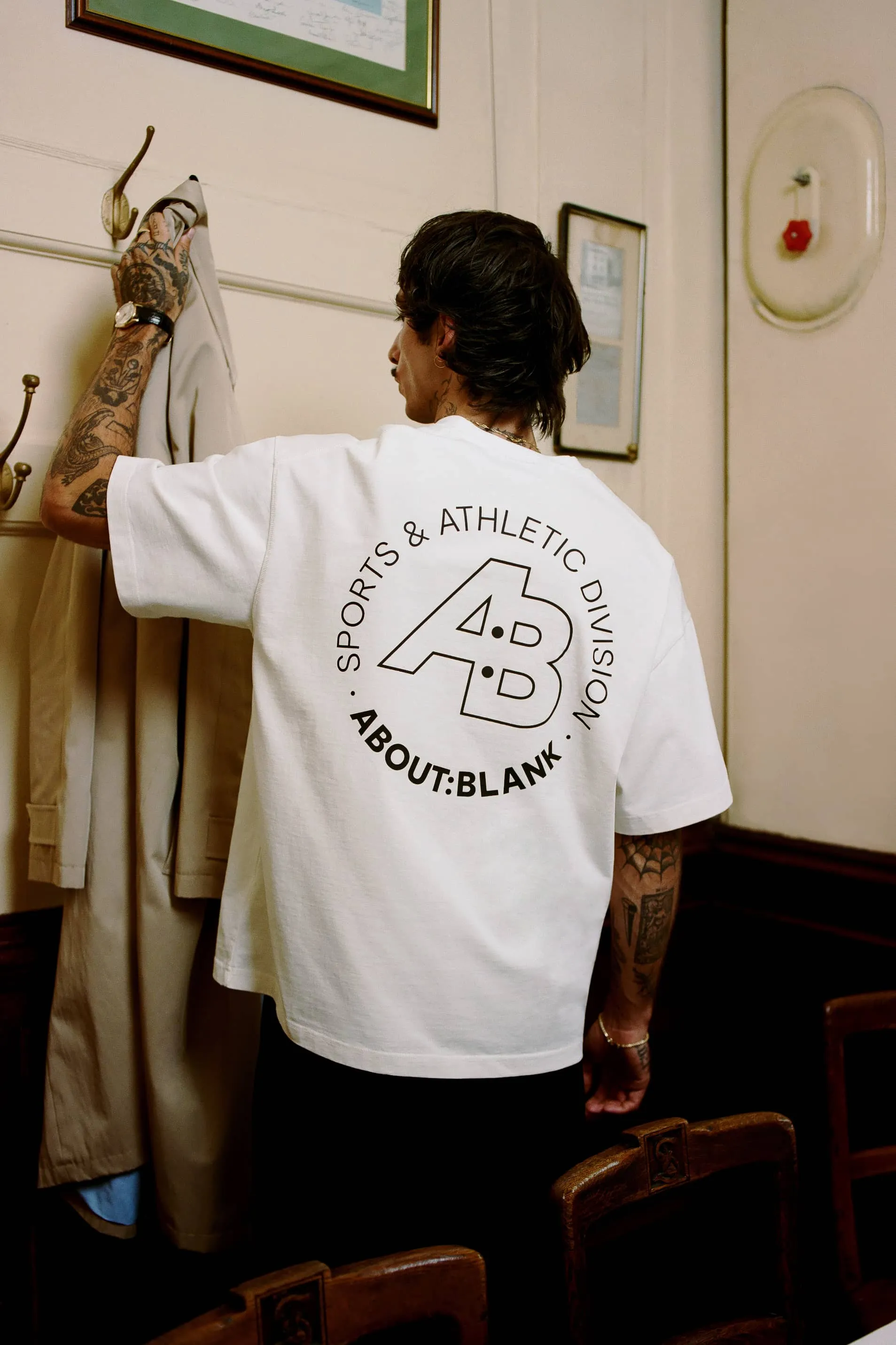 sports division t-shirt oat/black sold by about:blank product image thumbnail 4