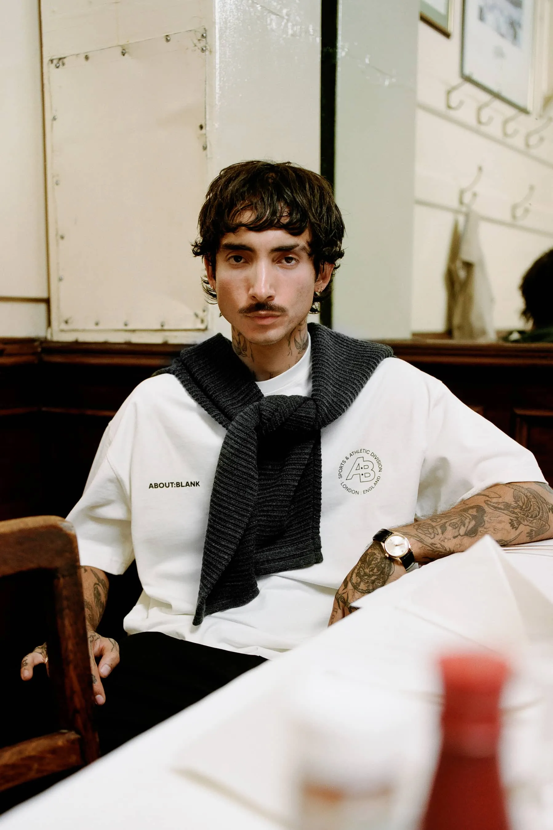 sports division t-shirt oat/black sold by about:blank product image thumbnail 2