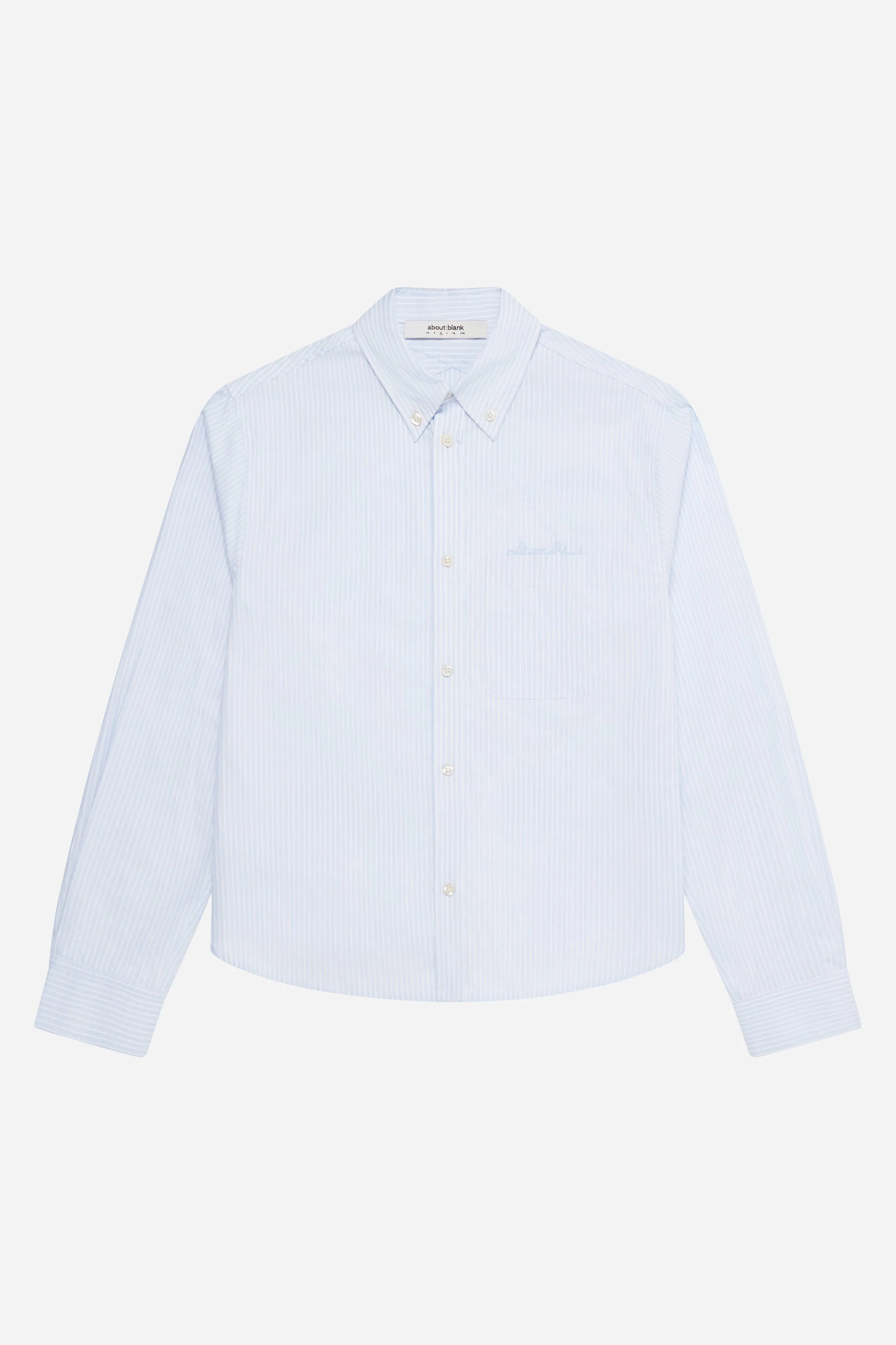 striped oxford shirt white/blue sold by about:blank