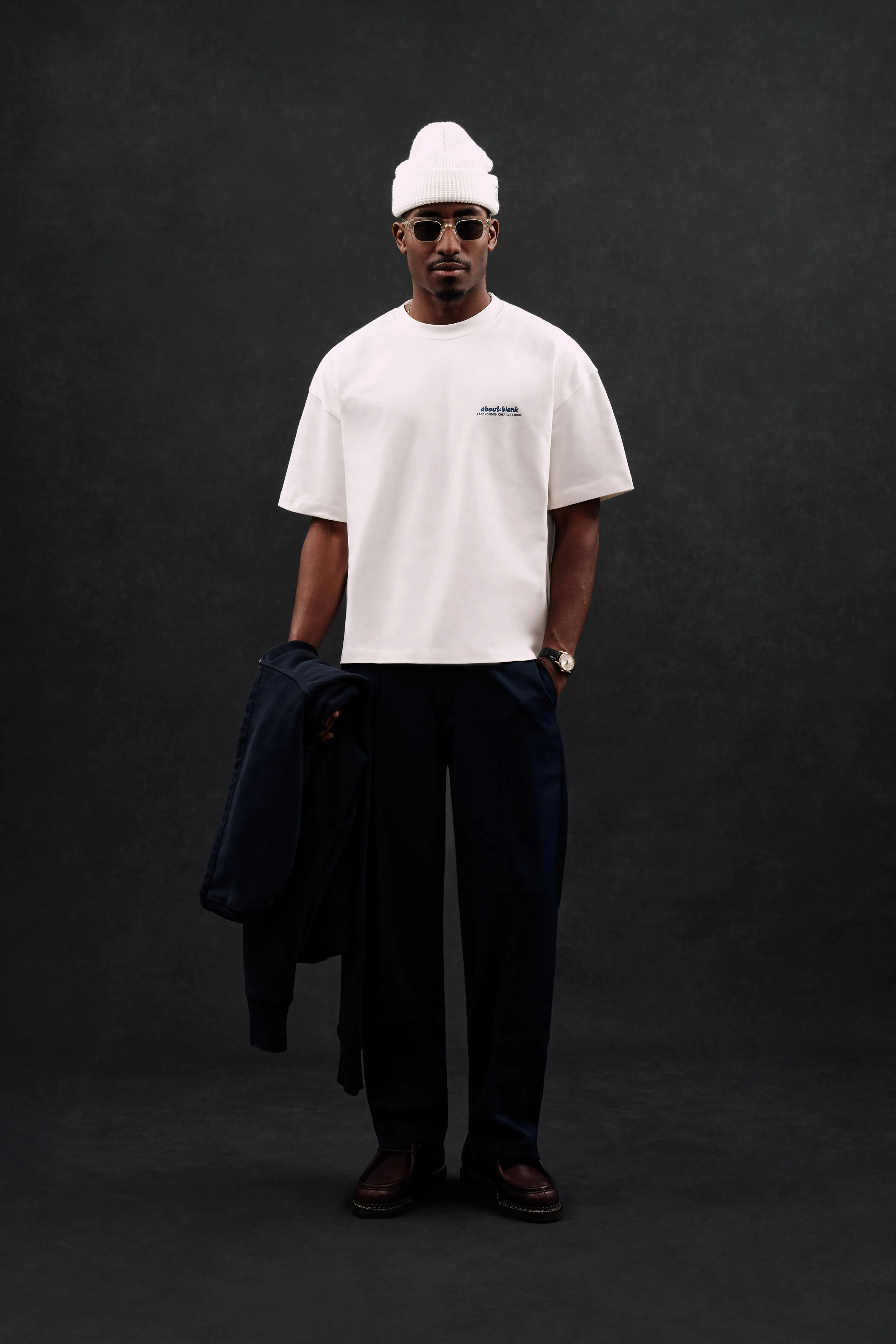 zev t-shirt oat/estate blue sold by about:blank product image thumbnail 2