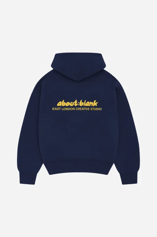 zev zip hoodie navy/yellow made by about:blank