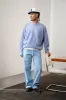 mohair knitted crewneck blue/ecru sold by about:blank