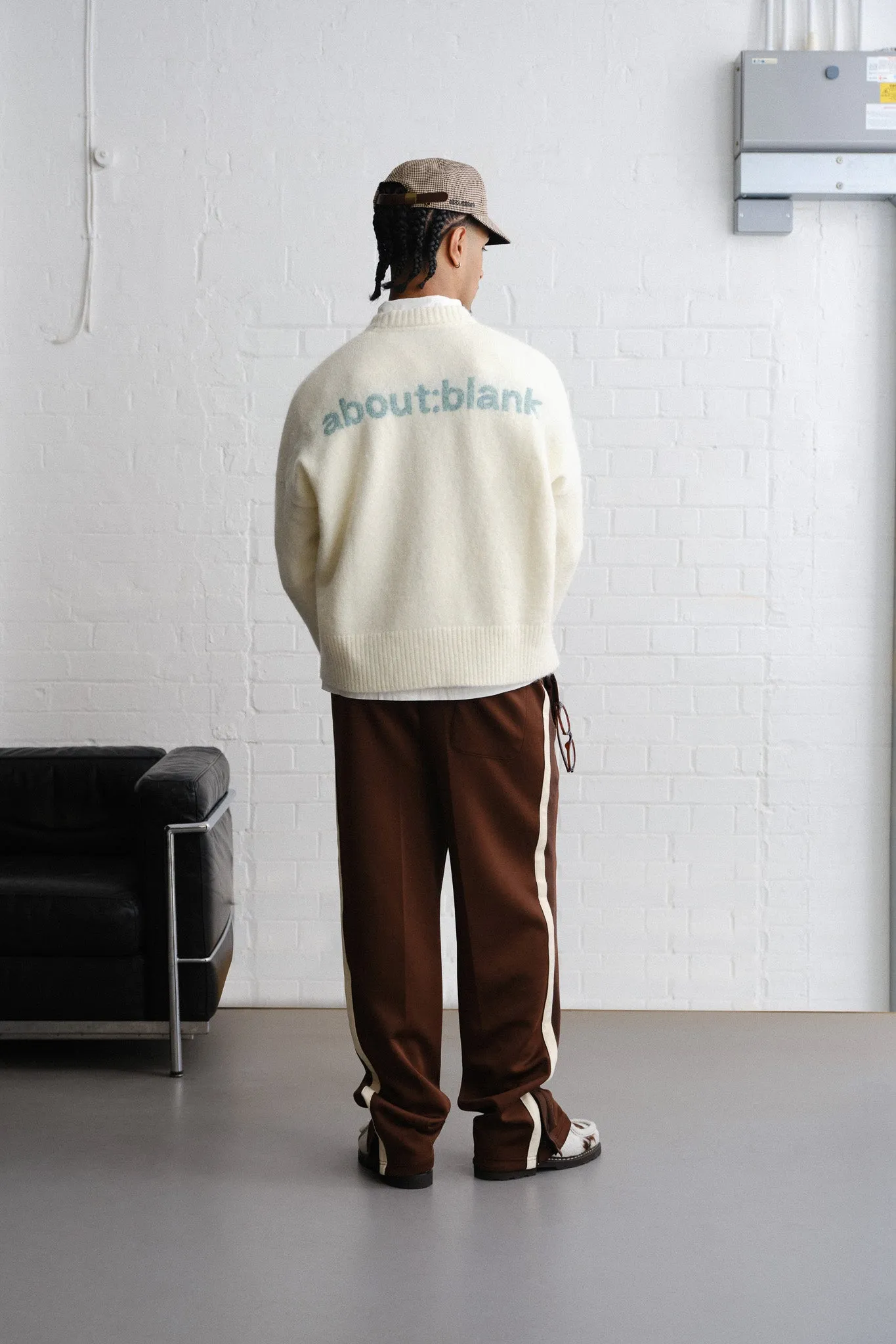 mohair knitted crewneck ecru/mint sold by about:blank product image thumbnail 4