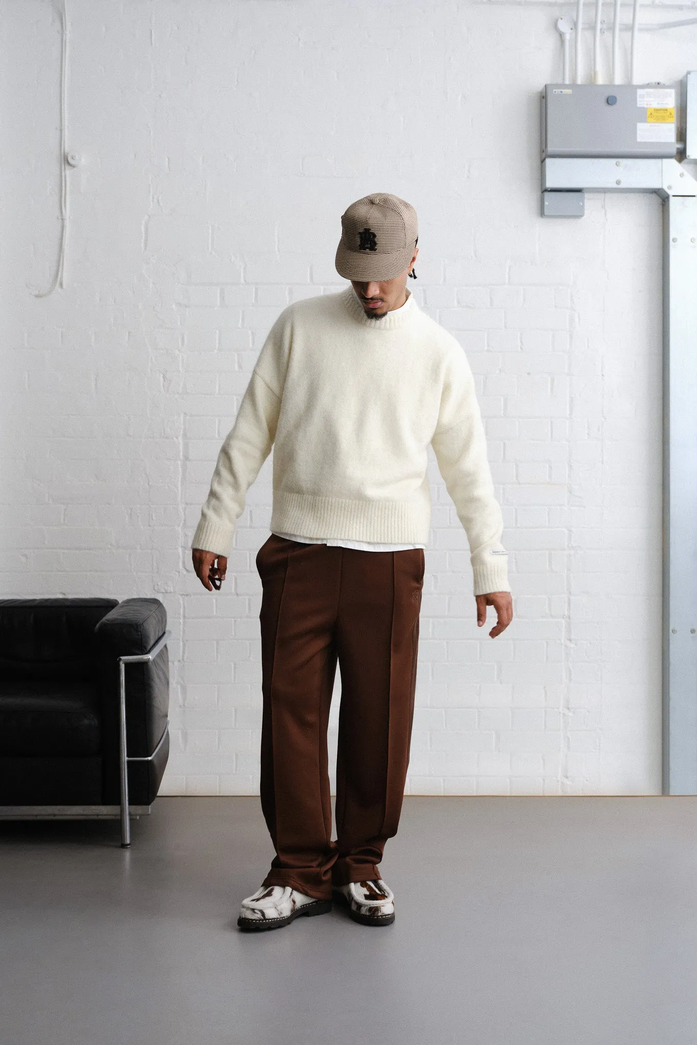 mohair knitted crewneck ecru/mint sold by about:blank product image thumbnail 3