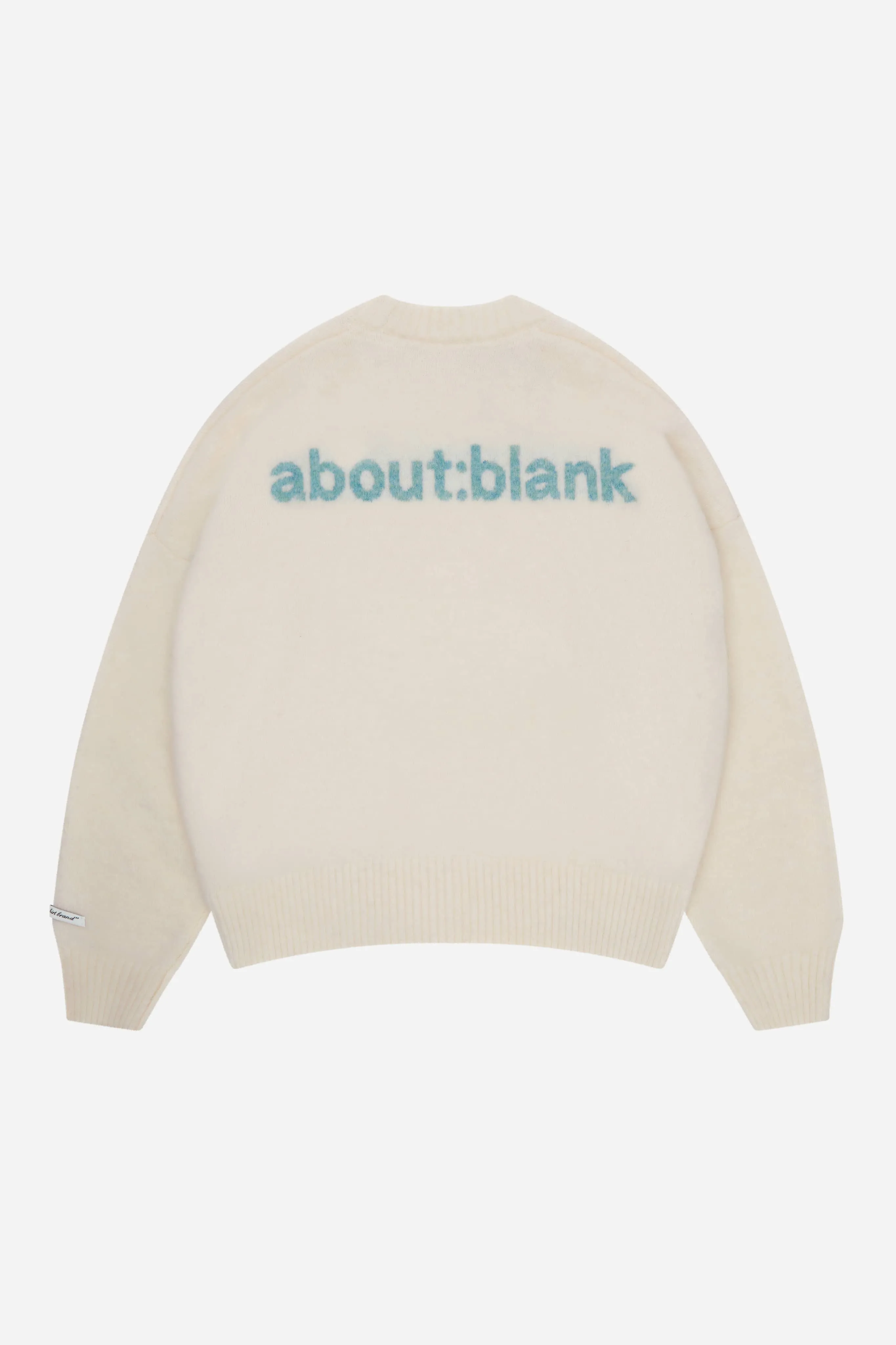 mohair knitted crewneck ecru/mint sold by about:blank