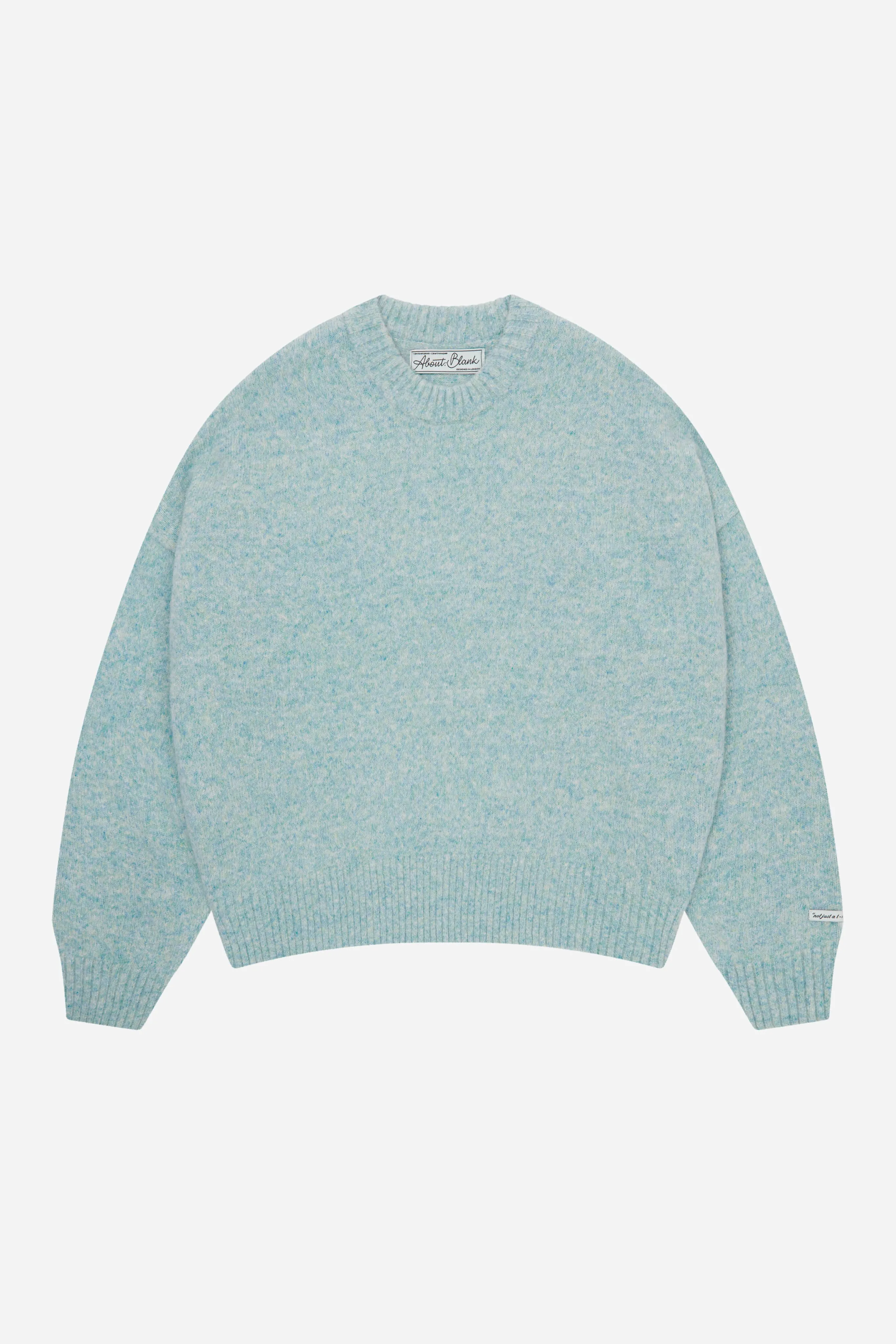 mohair knitted crewneck mint/ecru sold by about:blank product image thumbnail 5