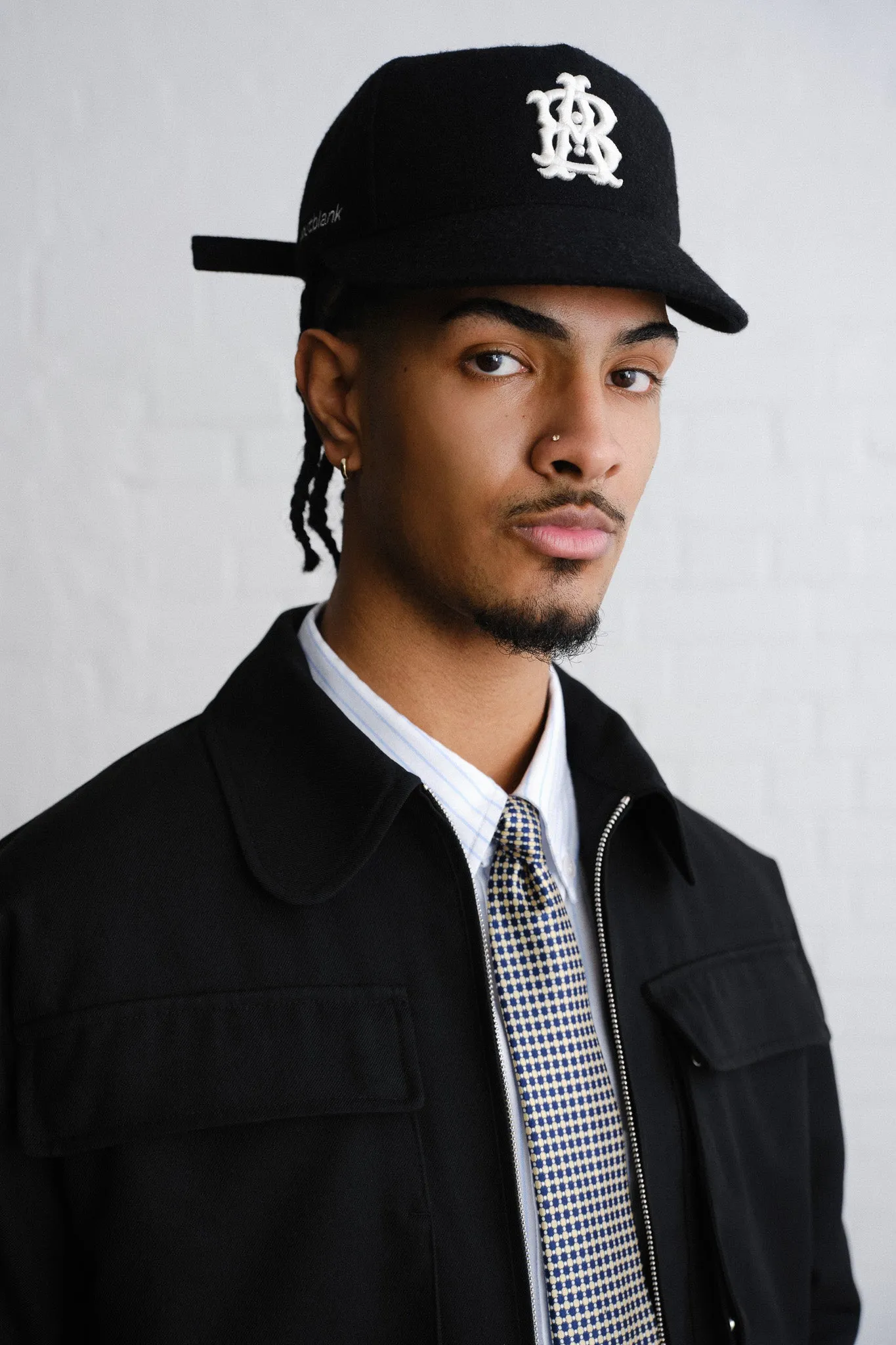 monogram wool cap black/ecru sold by about:blank product image thumbnail 2