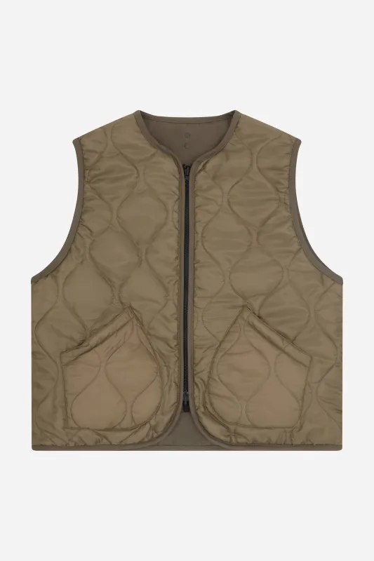 reversible gilet khaki sold by about:blank