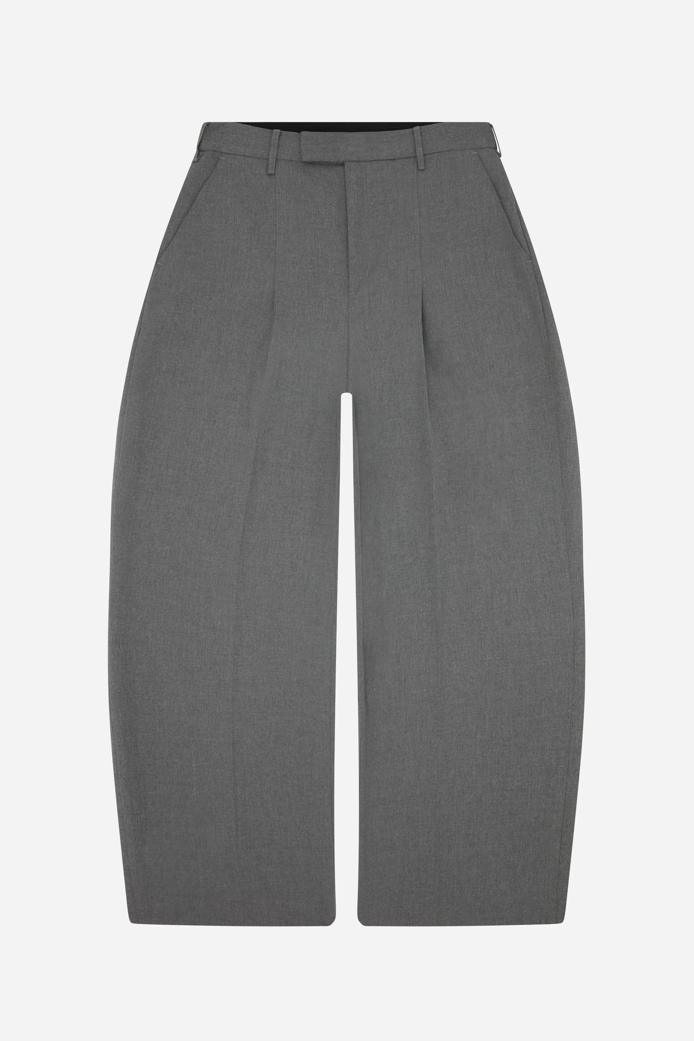 tailored wide leg trouser light grey sold by about:blank