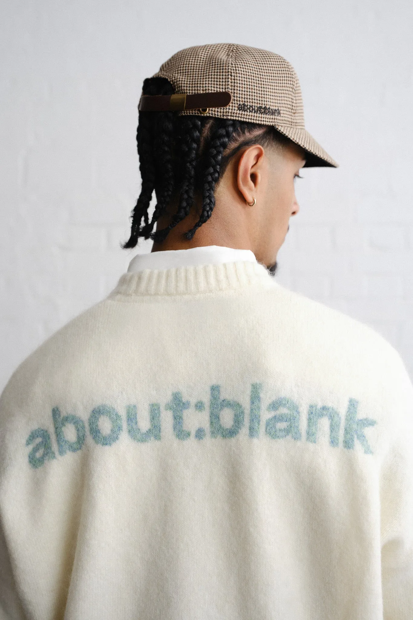 monogram wool cap puppytooth sold by about:blank product image thumbnail 4