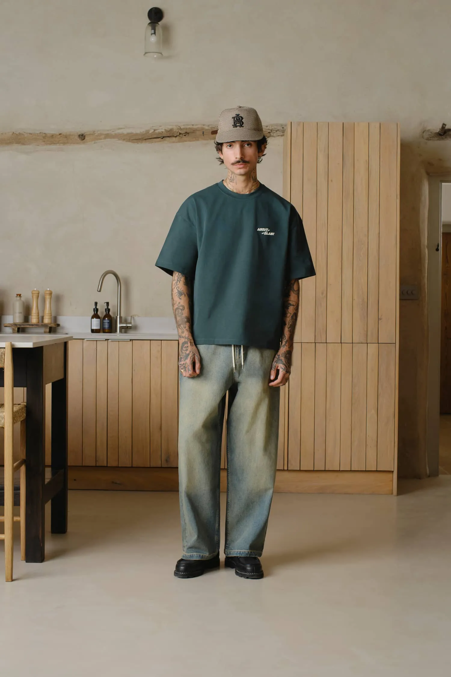 wide leg denim jean dirty wash sold by about:blank product image thumbnail 2