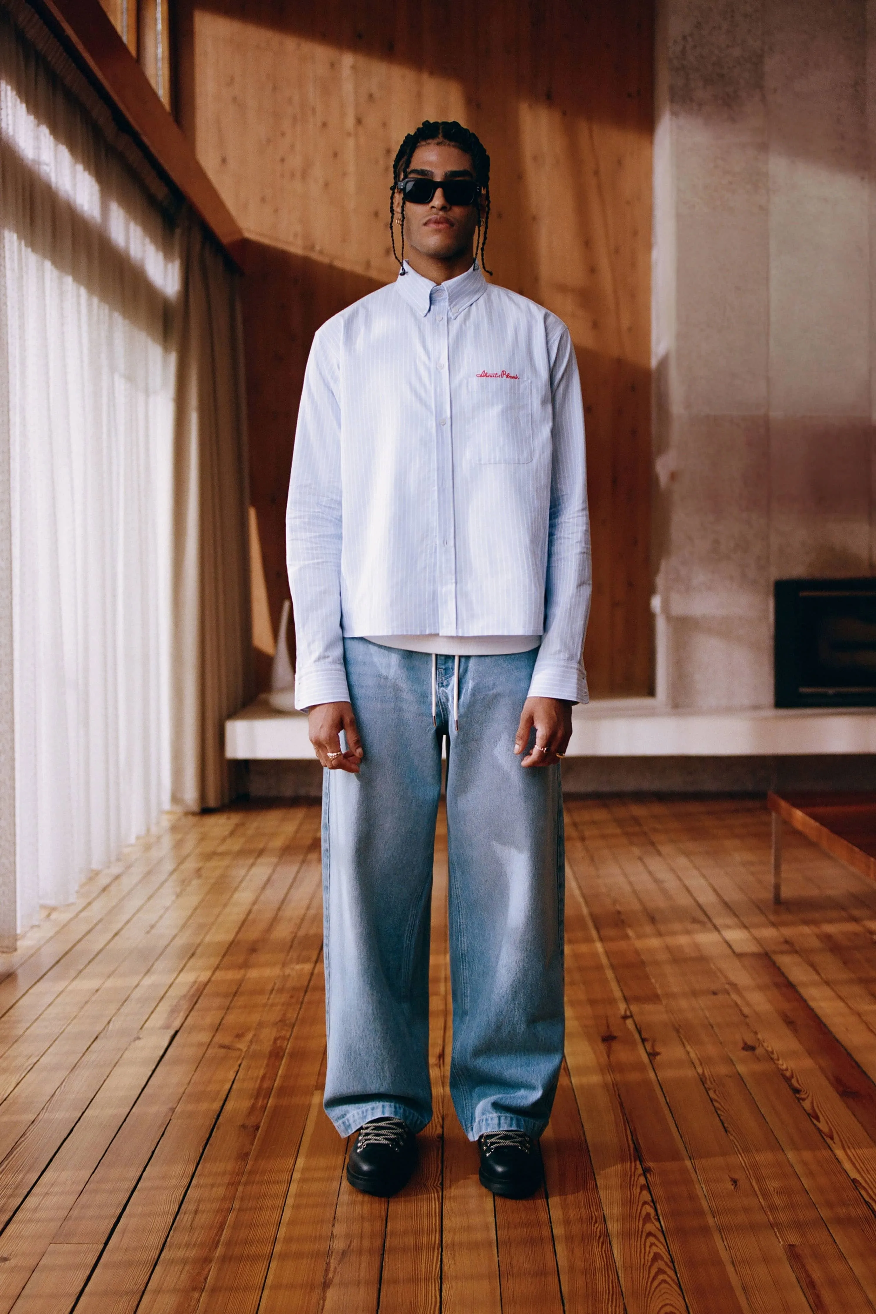 oxford script shirt blue/white sold by about:blank product image thumbnail 2