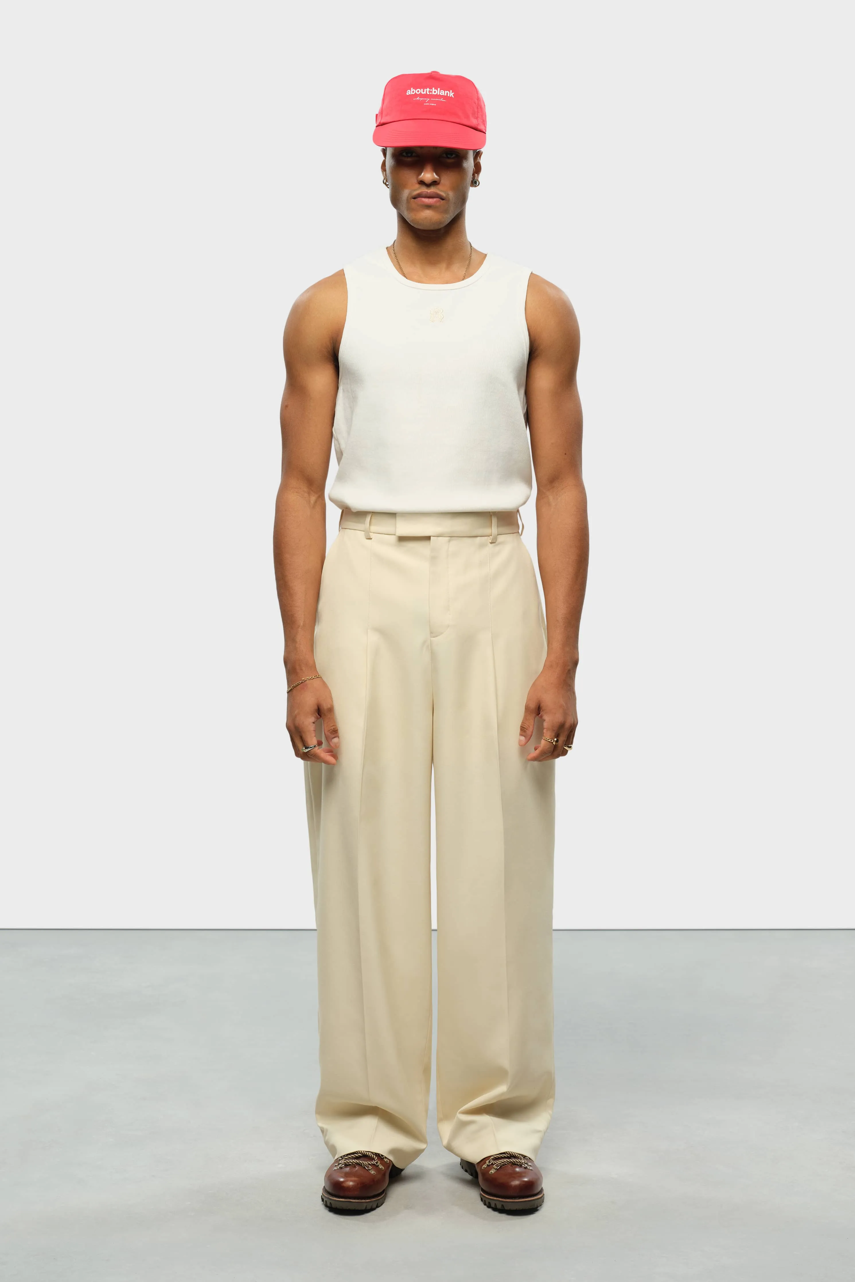tailored wide leg trouser ecru sold by about:blank product image thumbnail 2