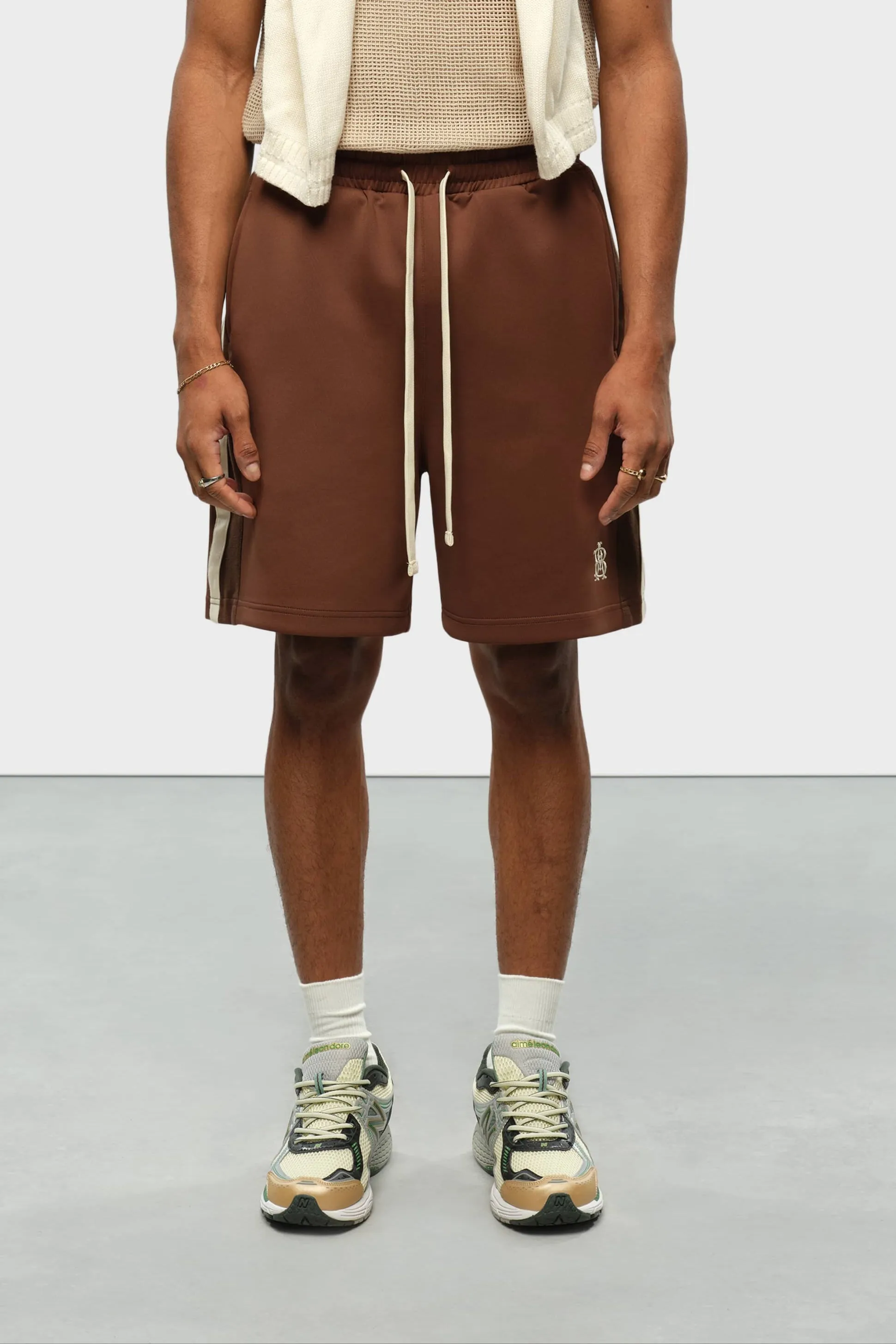 monogram track short brown/ecru sold by about:blank product image thumbnail 2